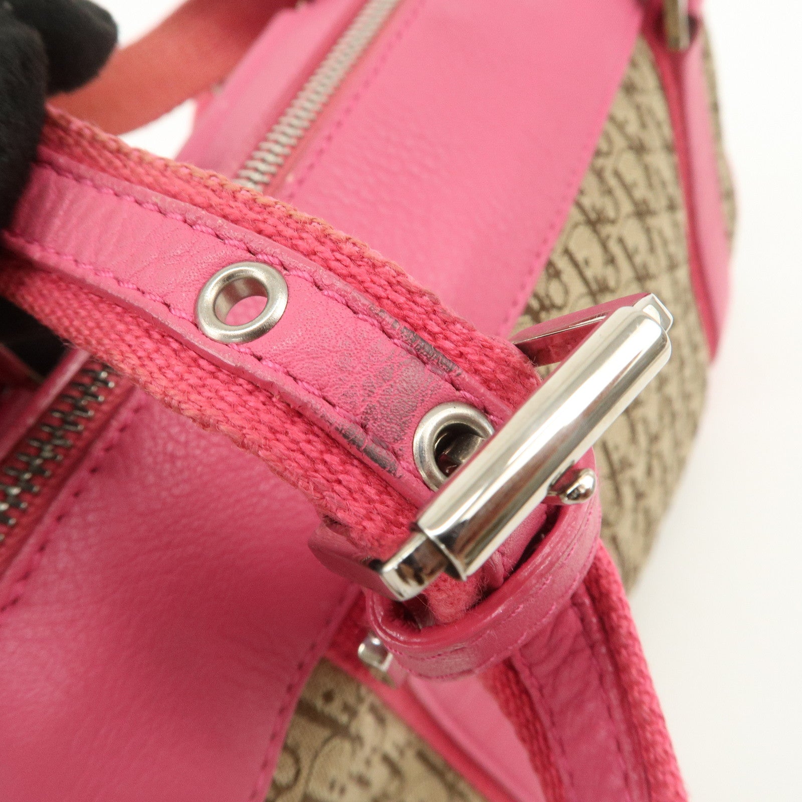 Christian Dior Trotter Street Chic Mini Boston Bag Beige Pink