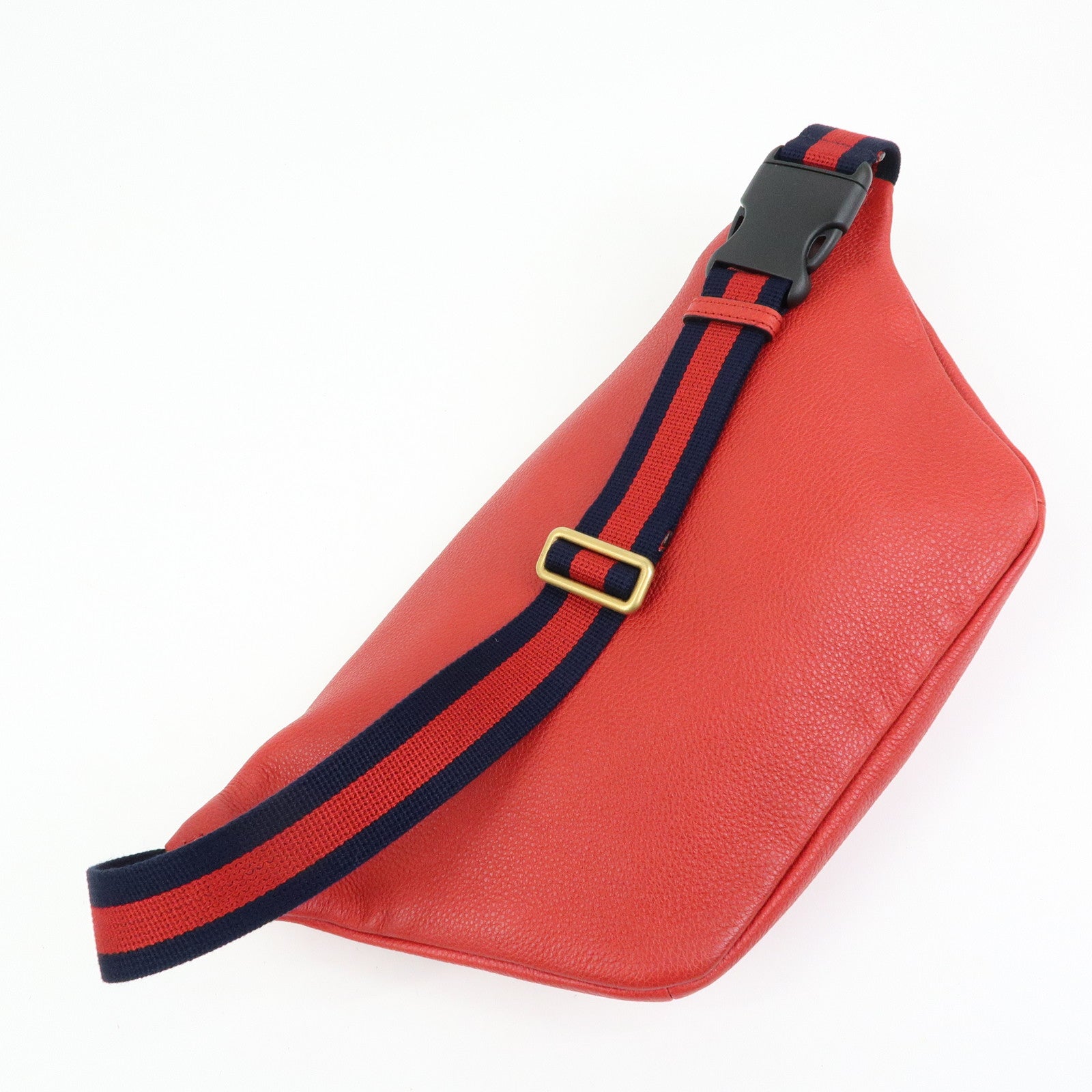 GUCCI Sherry Leather Waist Bag Crossbody Bag Red 530412