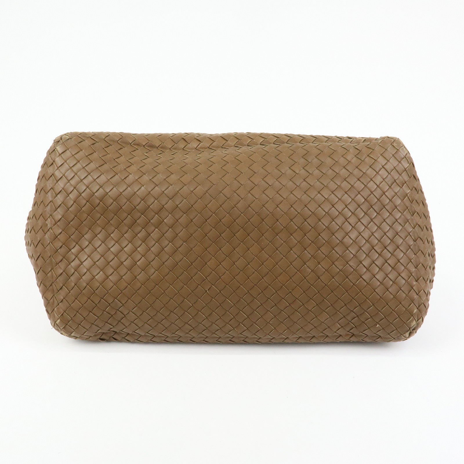 BOTTEGA VENETA Cesta Intrecciato Leather Shoulder Tote Bag Brown