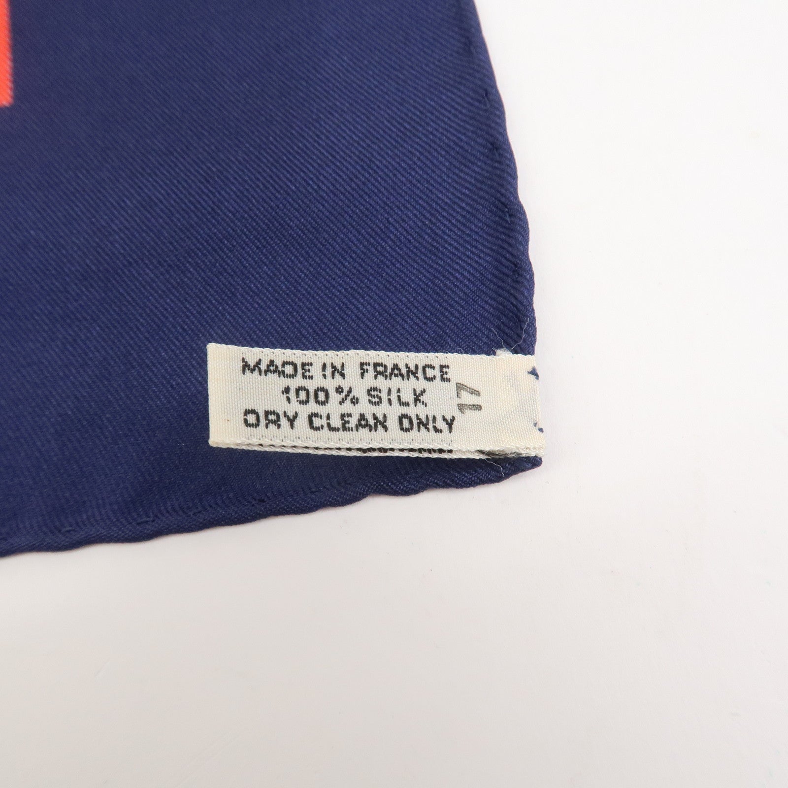 HERMES Carre 90 Silk 100% Scarf Eperon d'or White Navy