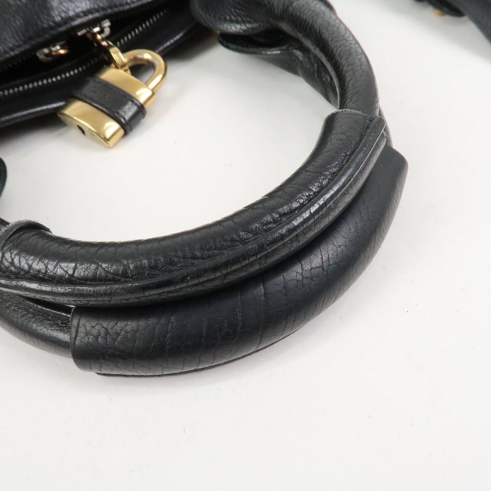 Chloe Paddington Leather 2Way Bag Shoulder Bag Black