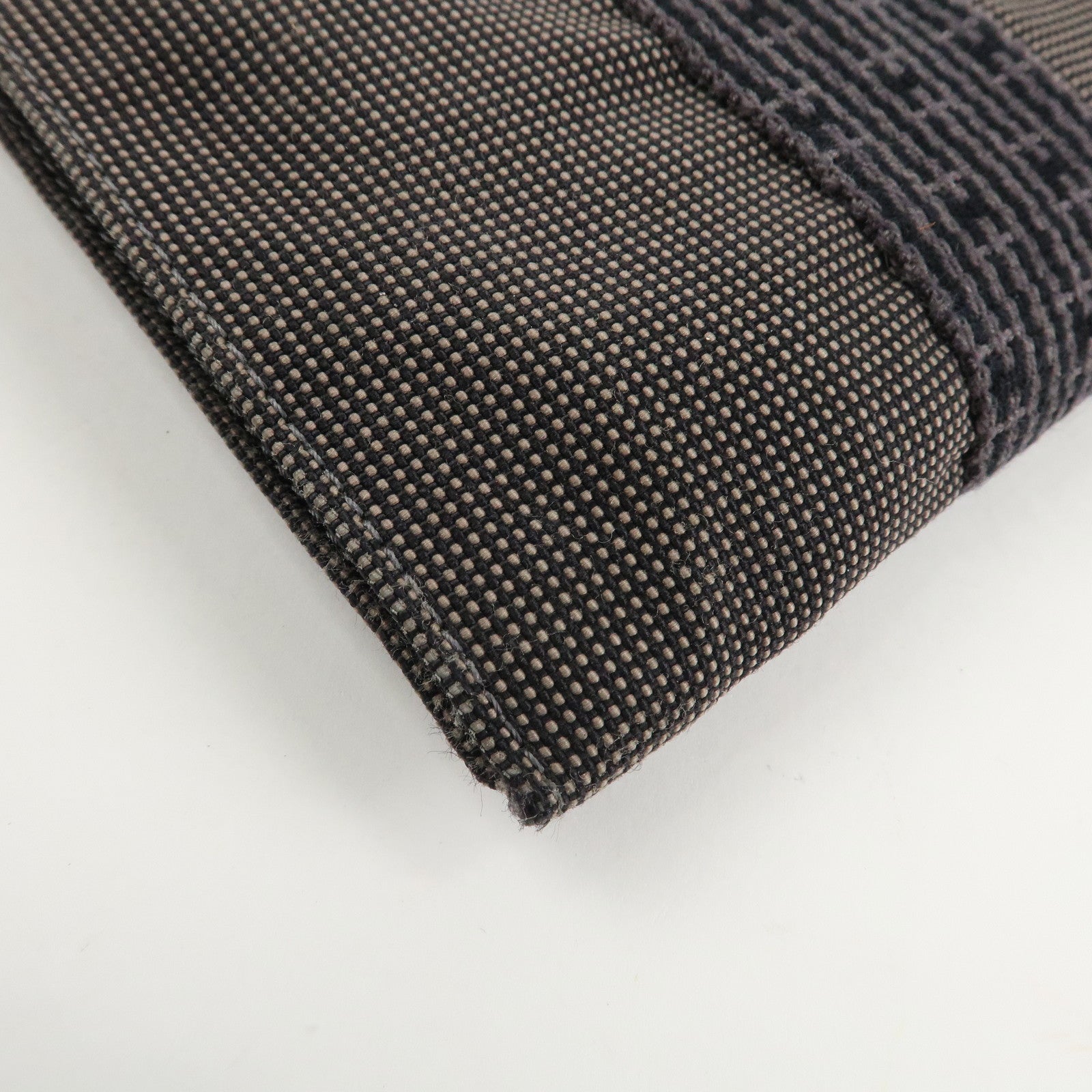 HERMES Her Line Canvas Omenito Shoulder Bag Crossbody Bag Gray Used