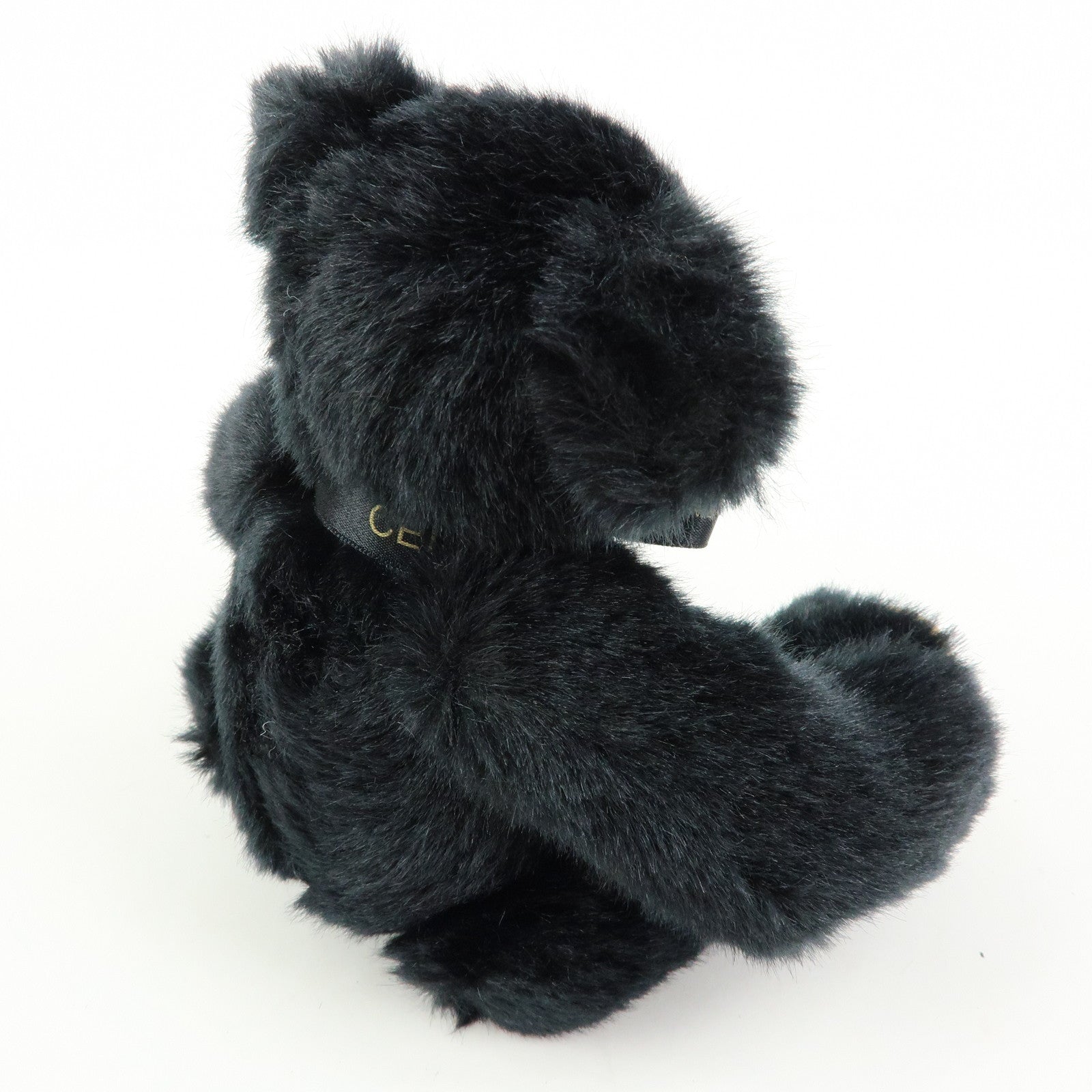 CELINE Macadam Teddy Bear Polyester Stuffed Animal Black