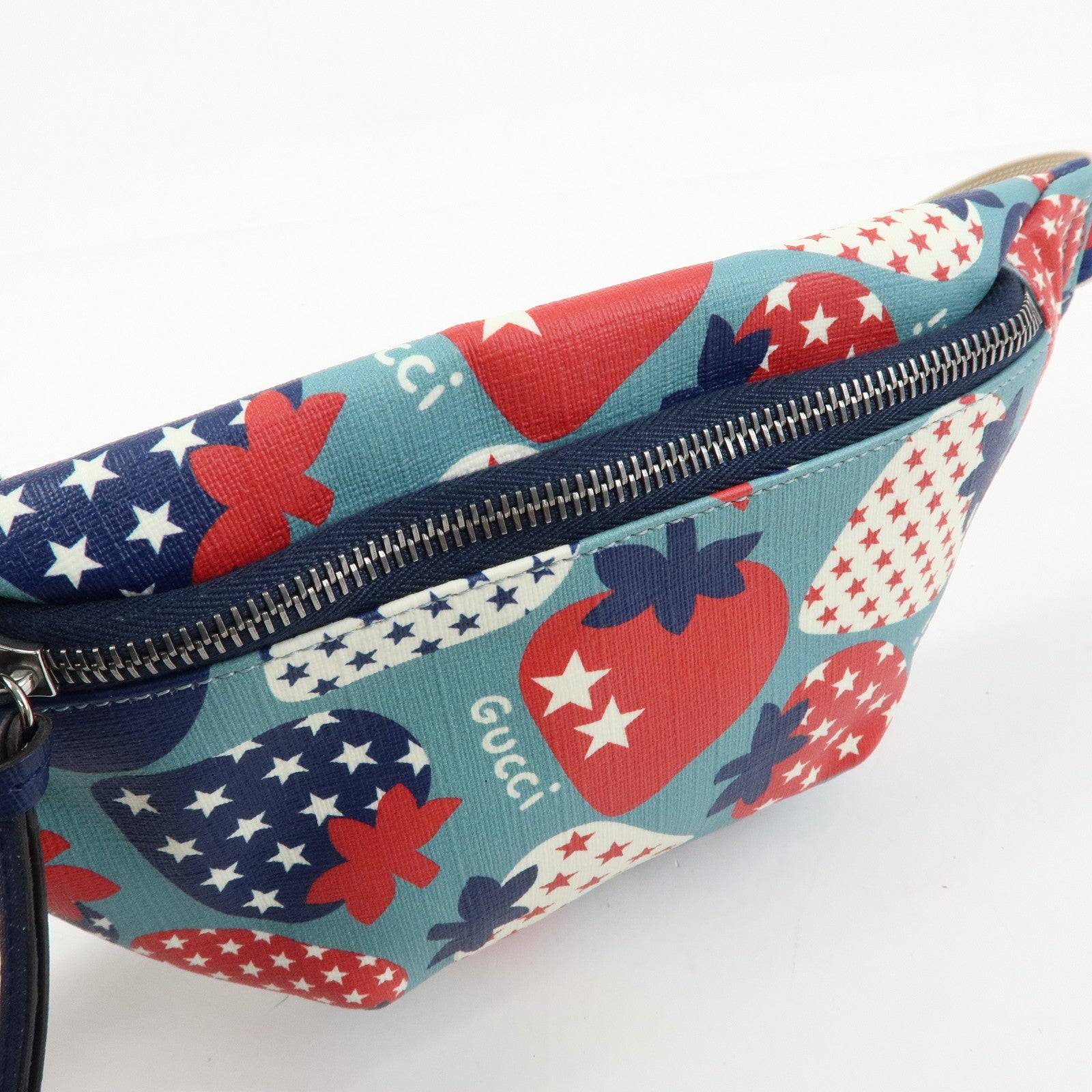 GUCCI  Children's Sherry PVC Waist Pouch Body Bag Strawberry 502095