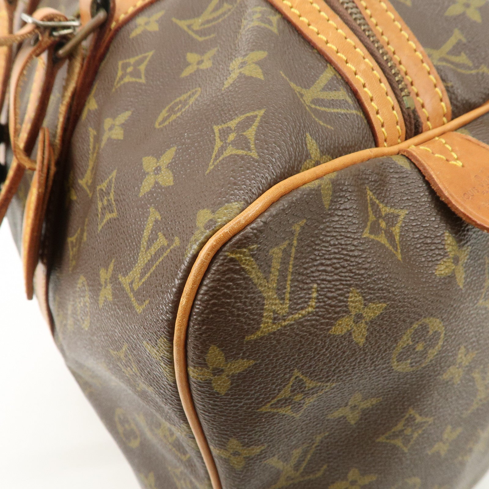 Louis Vuitton Monogram Sac Souple 45 Boston Bag Brown M41624 Used