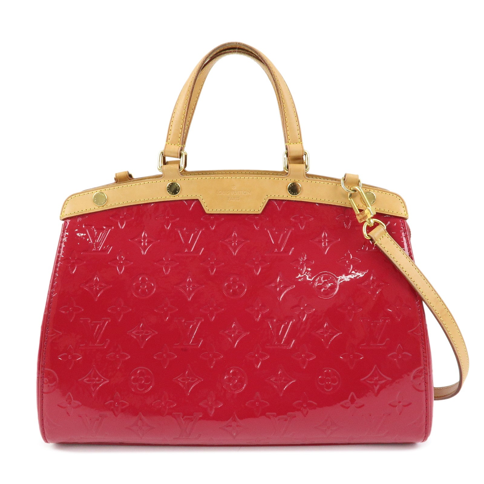 Louis Vuitton Vernis Brea MM 2Way Hand Bag Rose Indien M91798