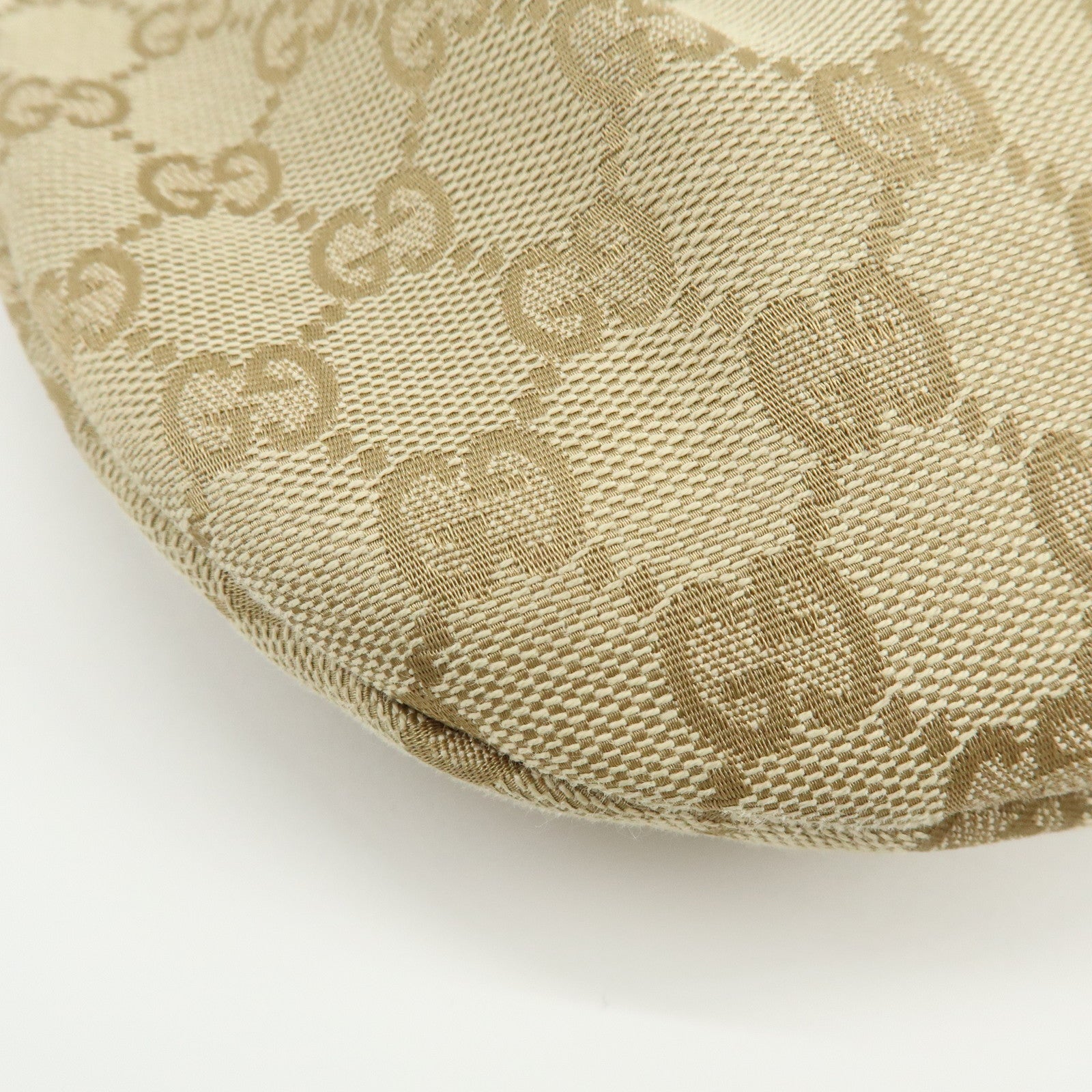 GUCCI GG Canvas Bamboo Leather Hand Bag Tote Bag Beige 124297