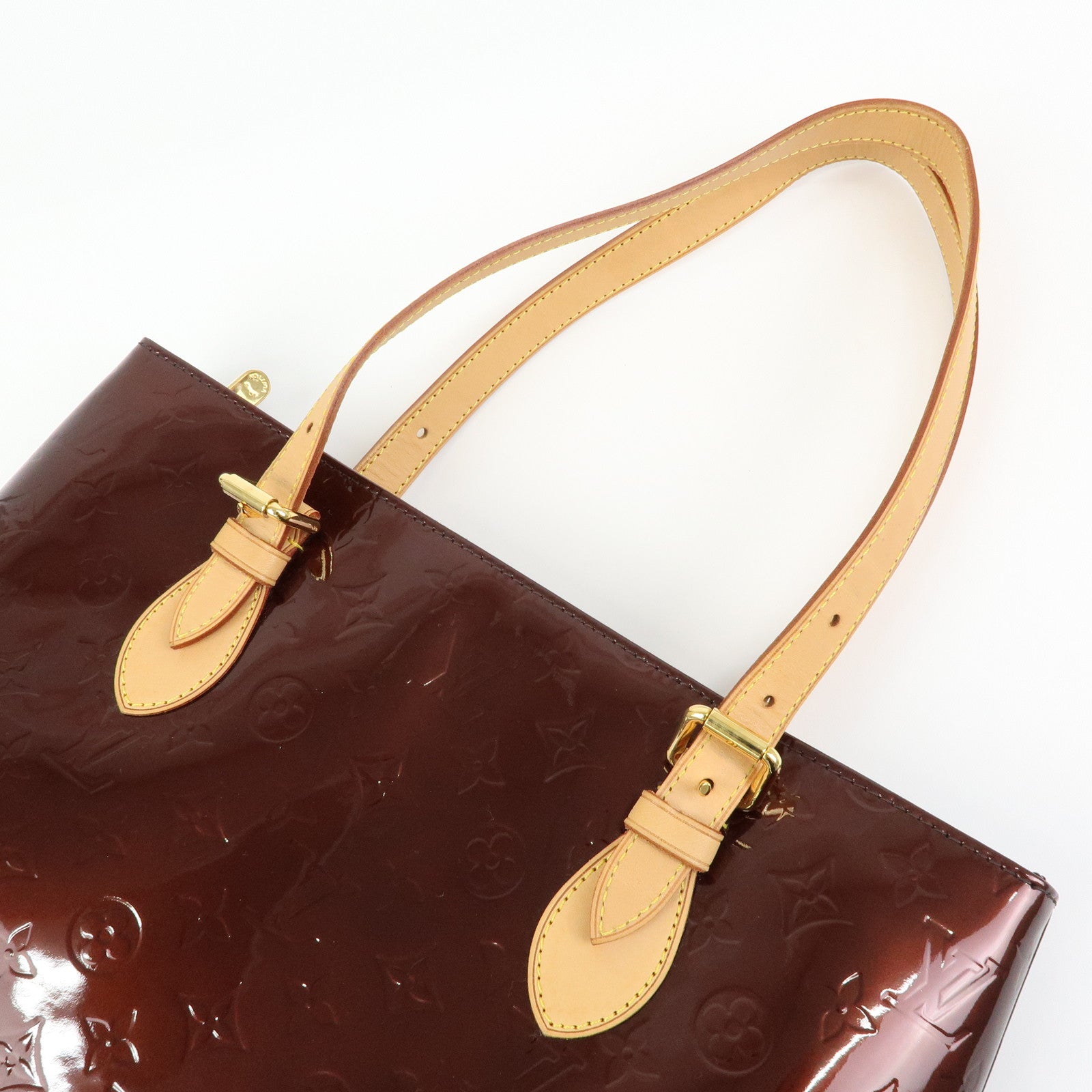 Louis Vuitton Monogram Vernis Brentwood Tote Bag Amarante M91994