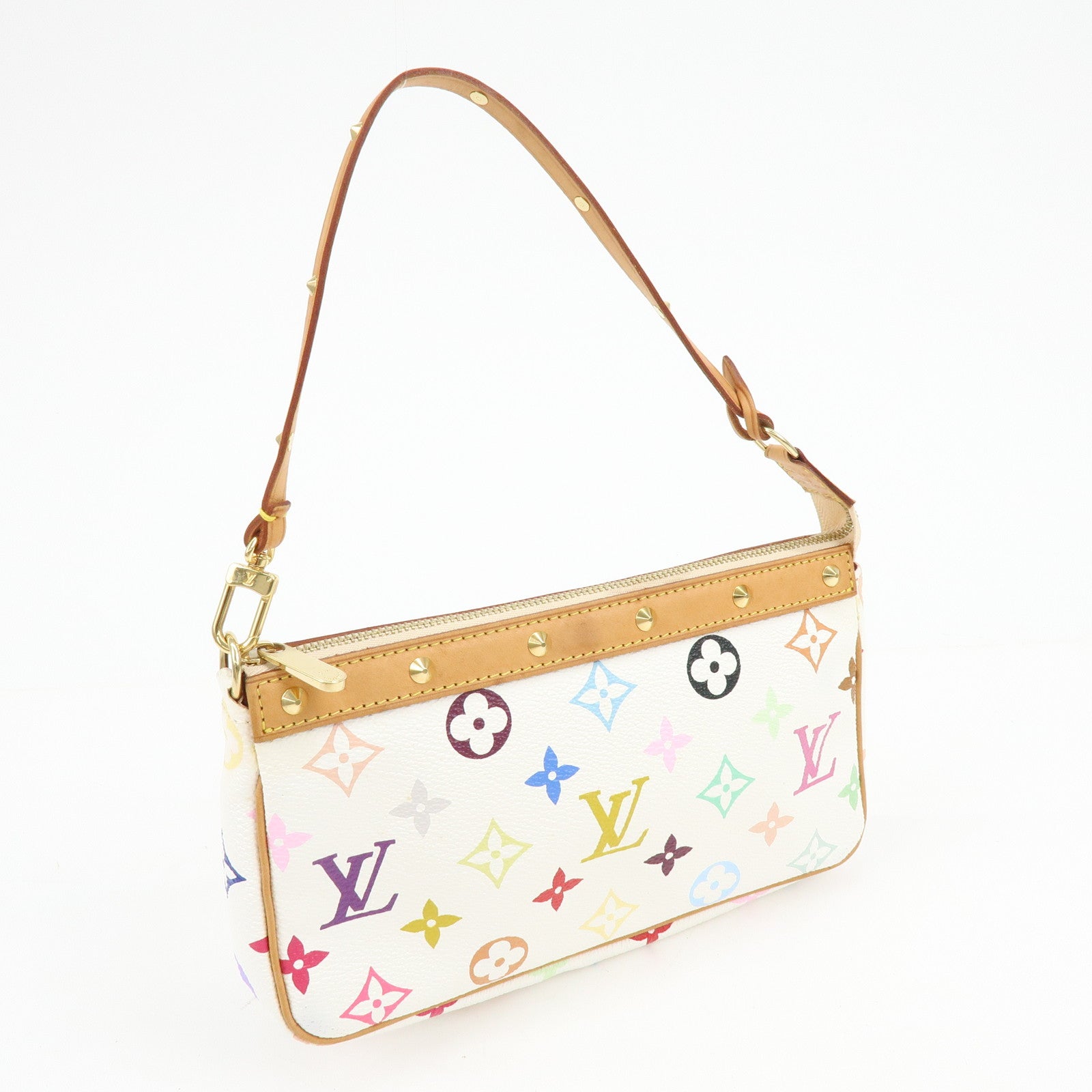 Louis Vuitton Monogram Multicolor Pochette Accessoires Blanc M92649