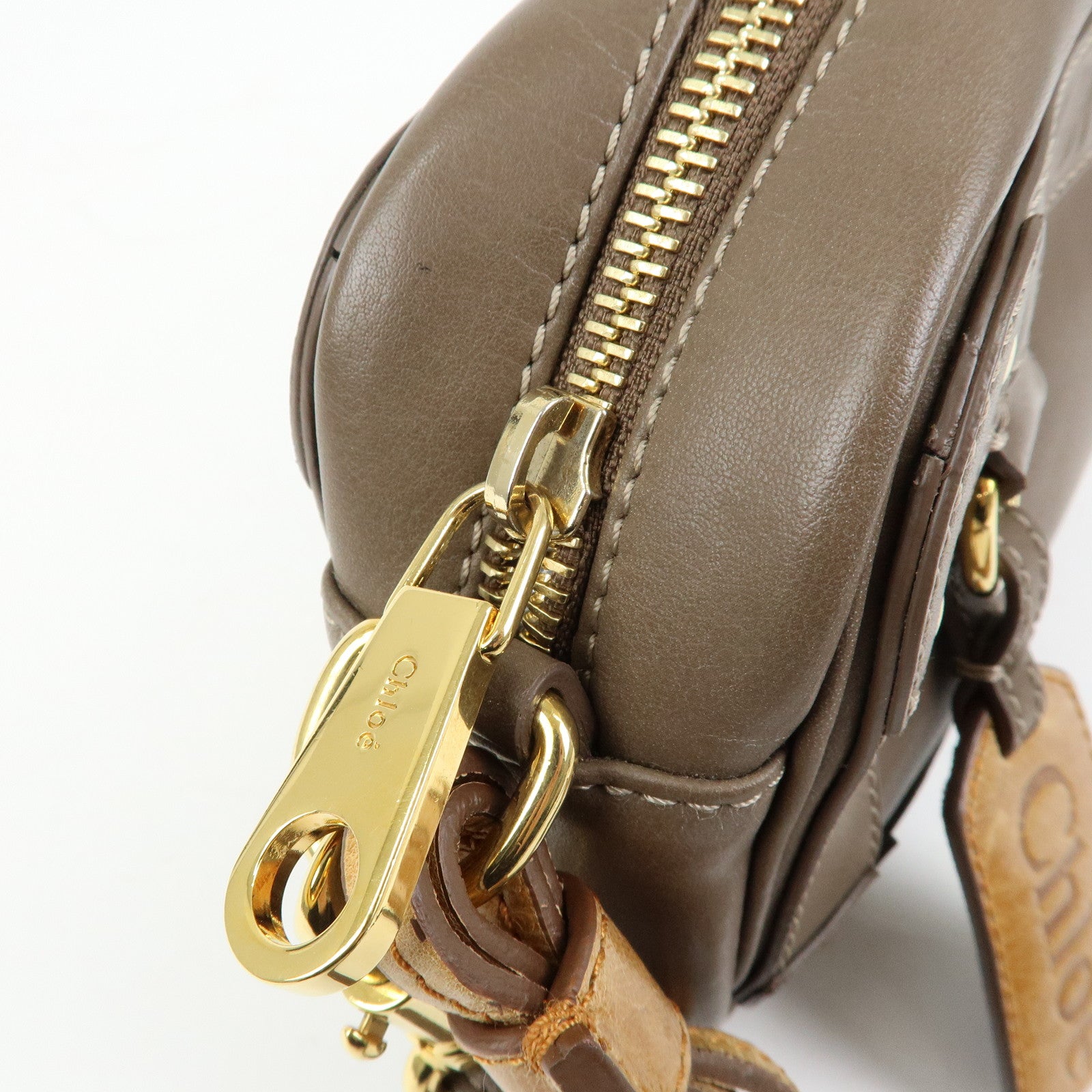 Chloe Eden Leather Tassel Shoulder Bag Crossbody Bag Brown