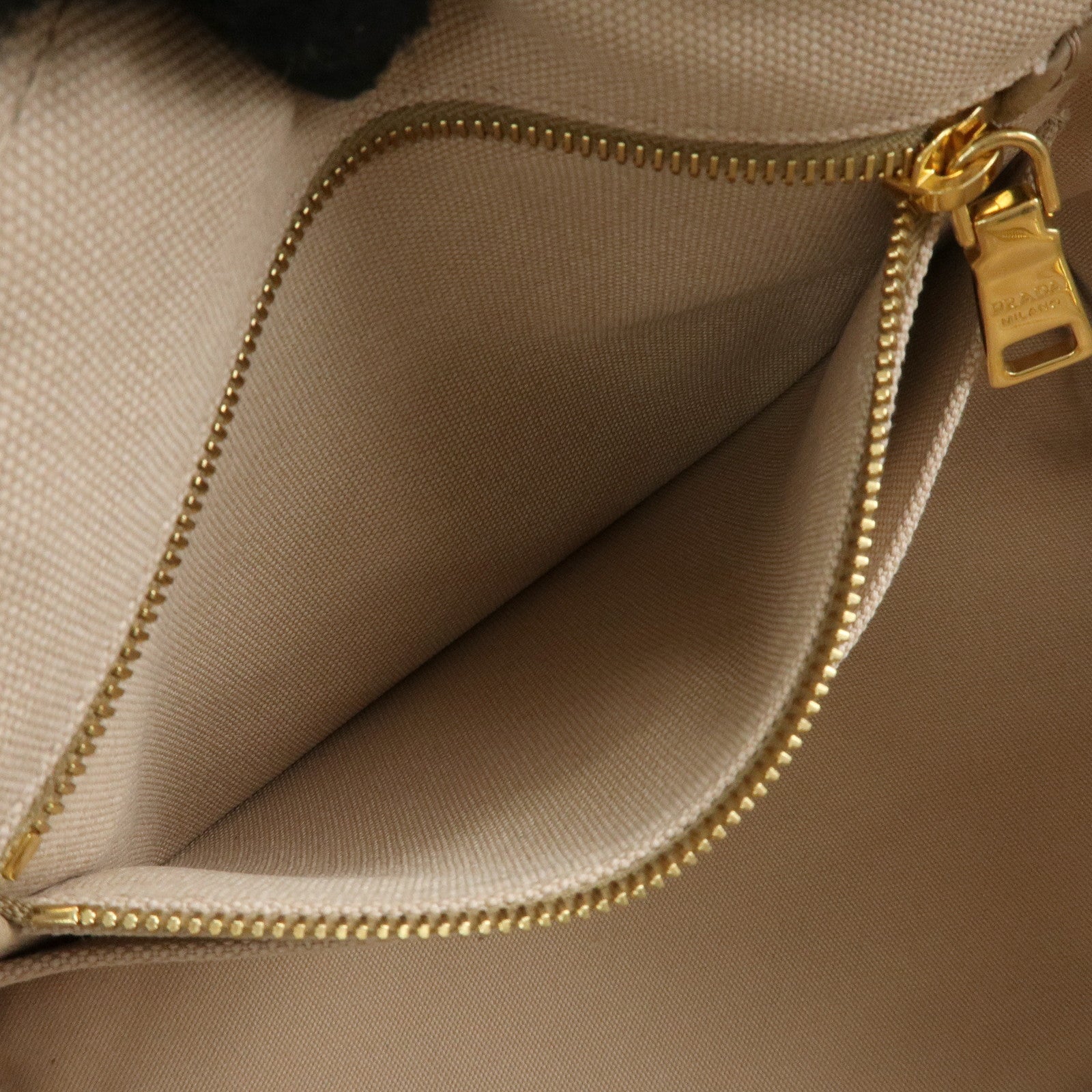 PRADA Canapa Triangle Logo 2Way Tote Hand Shoulder Bag Beige B1877G