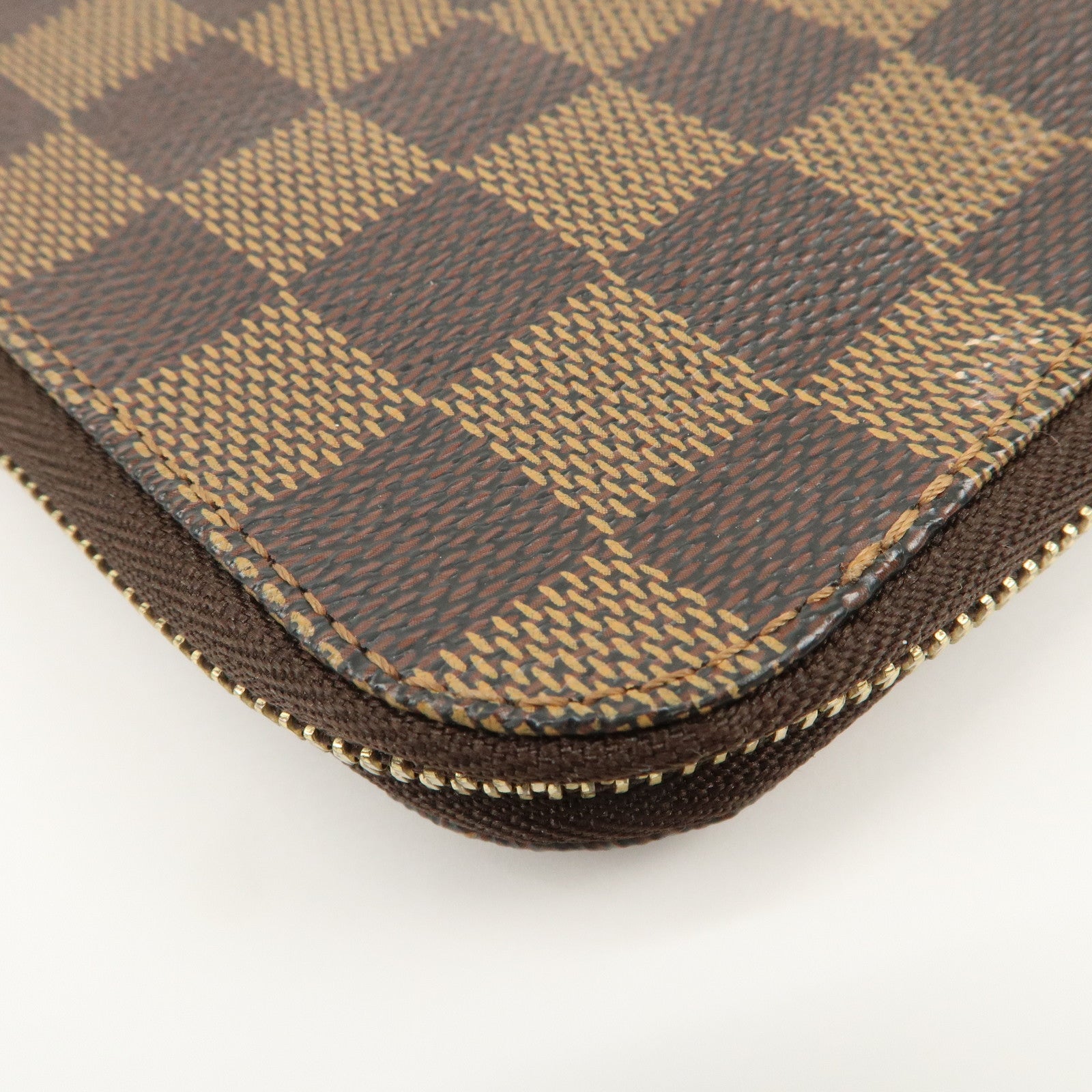 Louis Vuitton Damier Canvas Olaf Organizer Wallet Brown N61723 Used