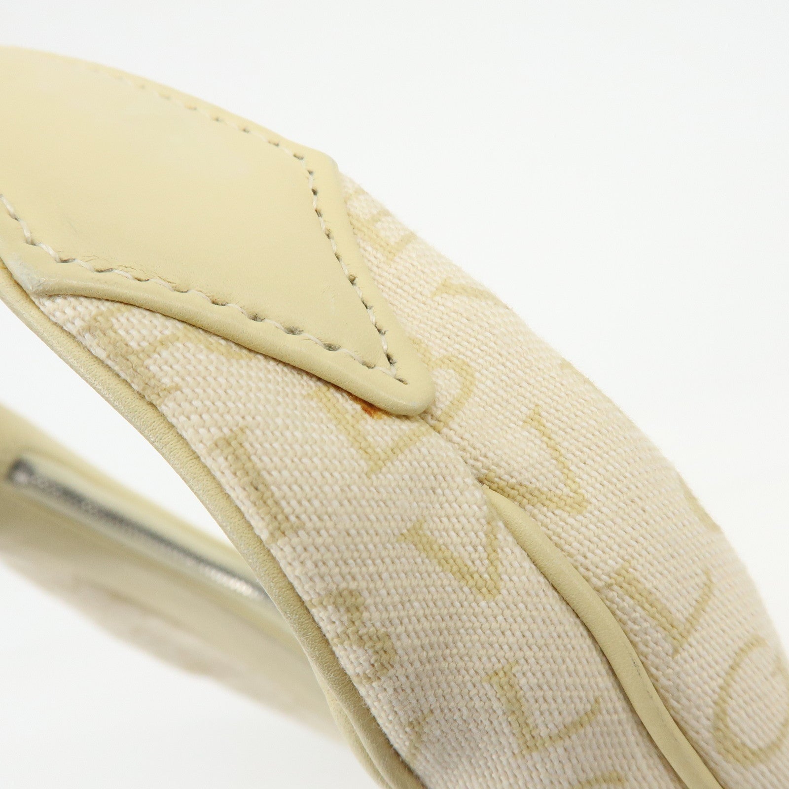 BVLGARI Logo Mania Canvas Leather Shoulder Bag Yellow Beige