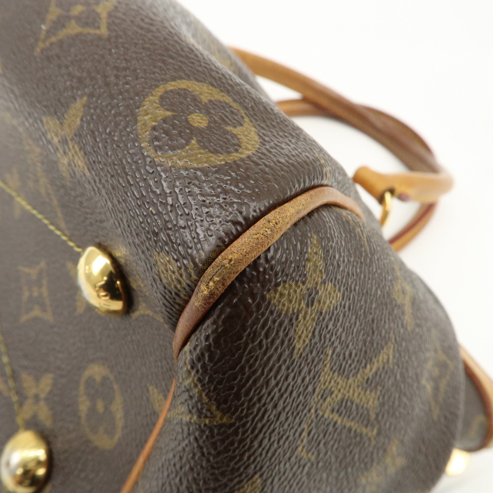 Louis Vuitton Monogram Tivoli PM Hand Bag Brown M40143 Used