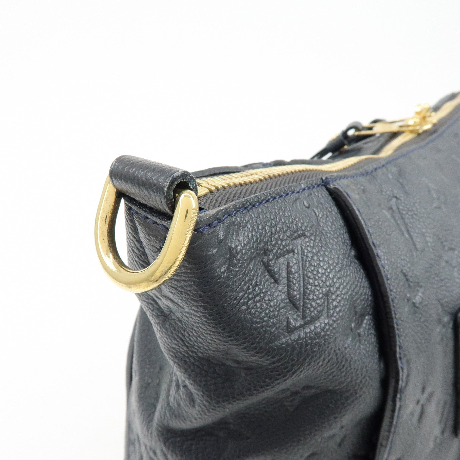 Louis Vuitton Monogram Empreinte Luminuse PM Tote Bag Navy M93410