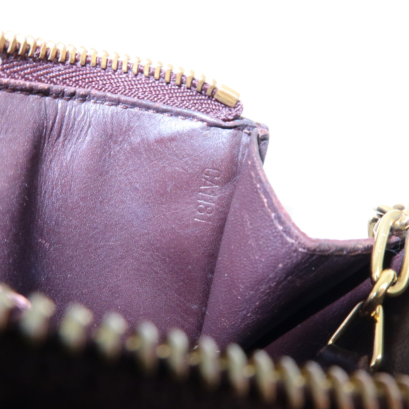 Louis Vuitton Vernis Pochette Cles NM Coin Case Amarante M93557