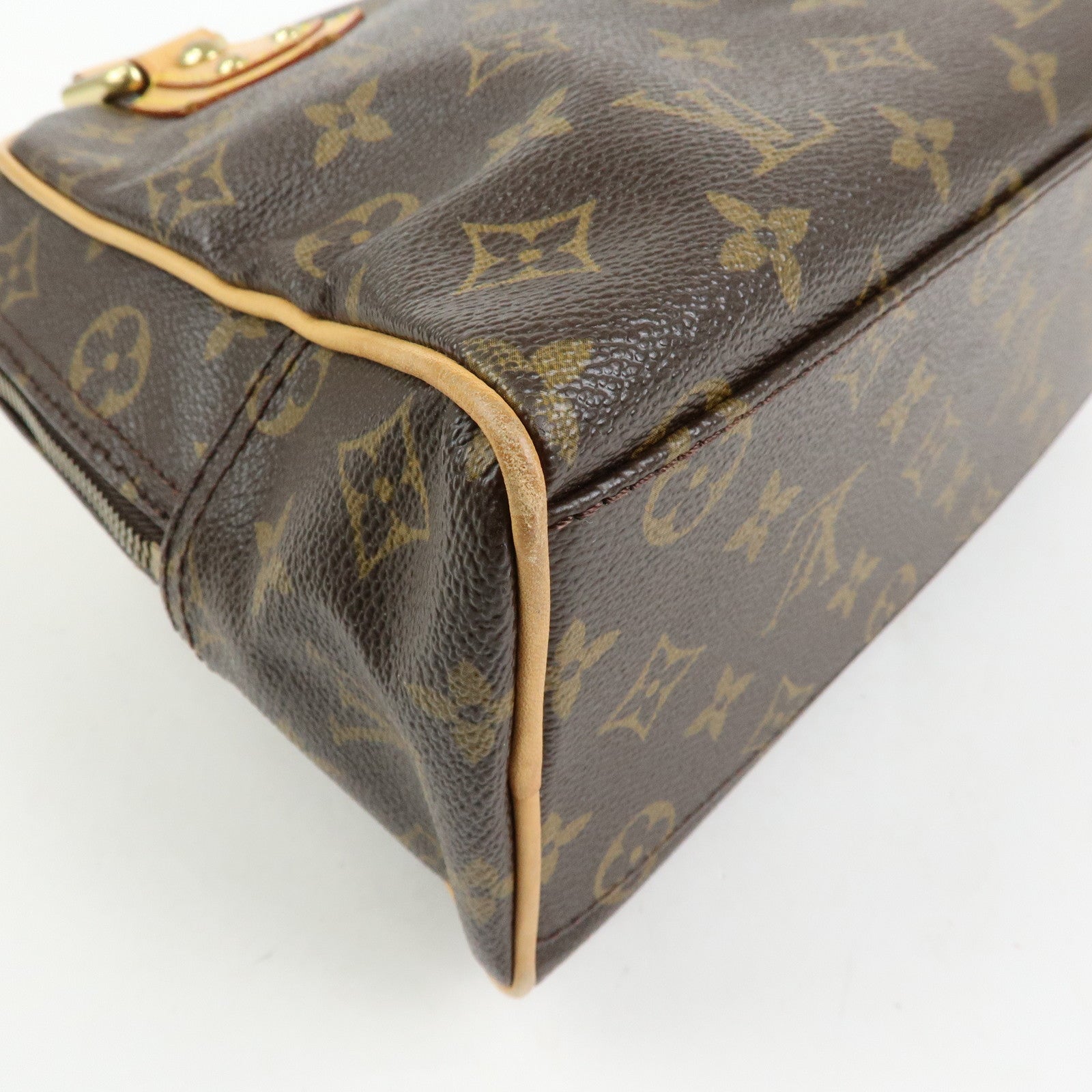 Louis Vuitton Monogram Manhattan PM Hand Bag Brown M40026