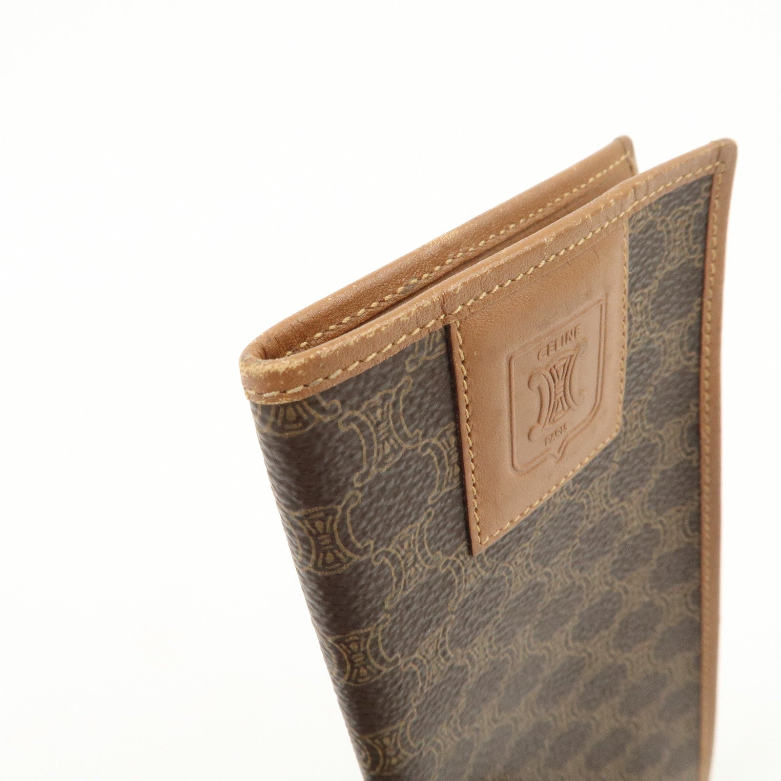 CELINE Macadam Set of 2 Sunglasses Case Key Case Brown