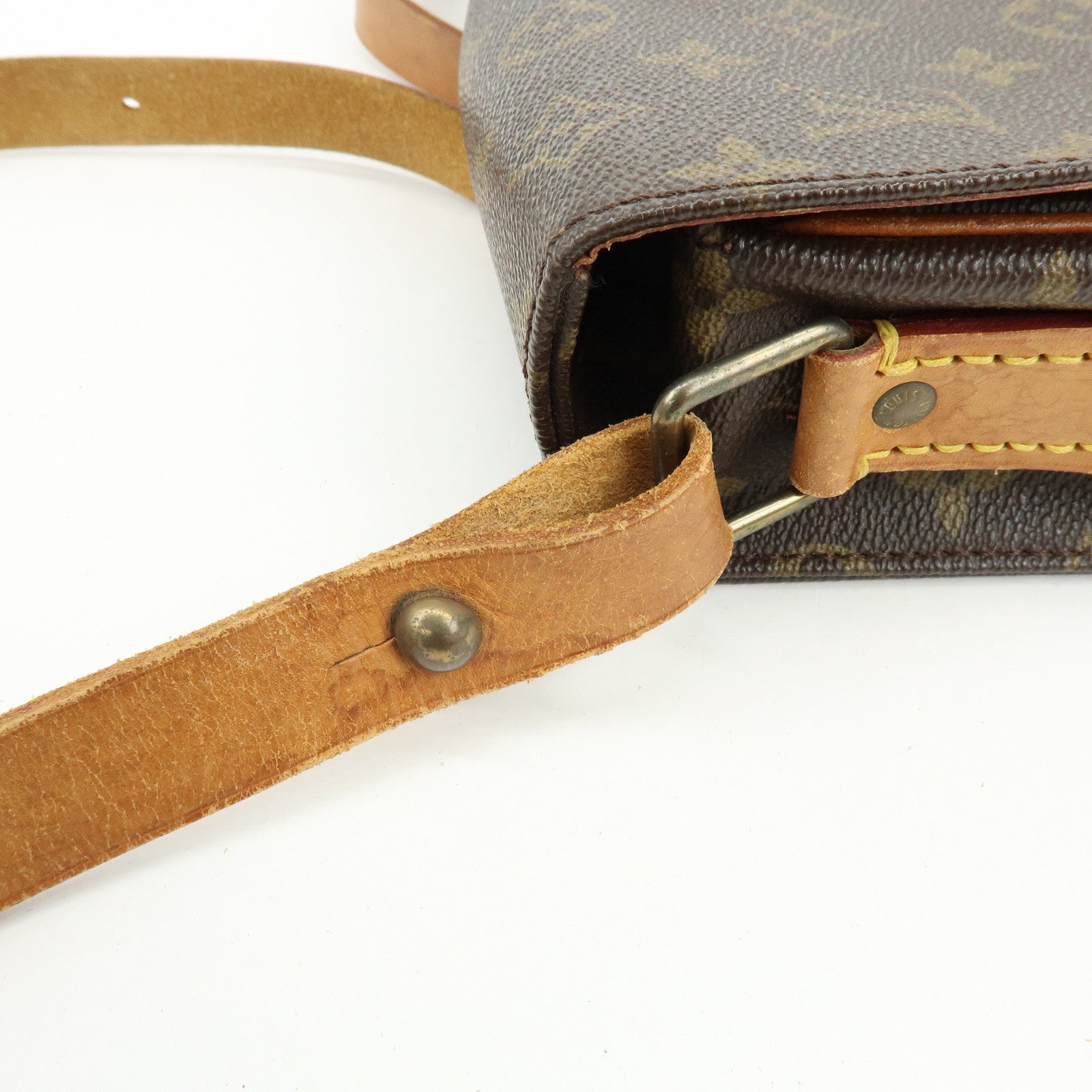 Louis Vuitton Monogram Cartouchiere MM Shoulder Bag Brown M51253