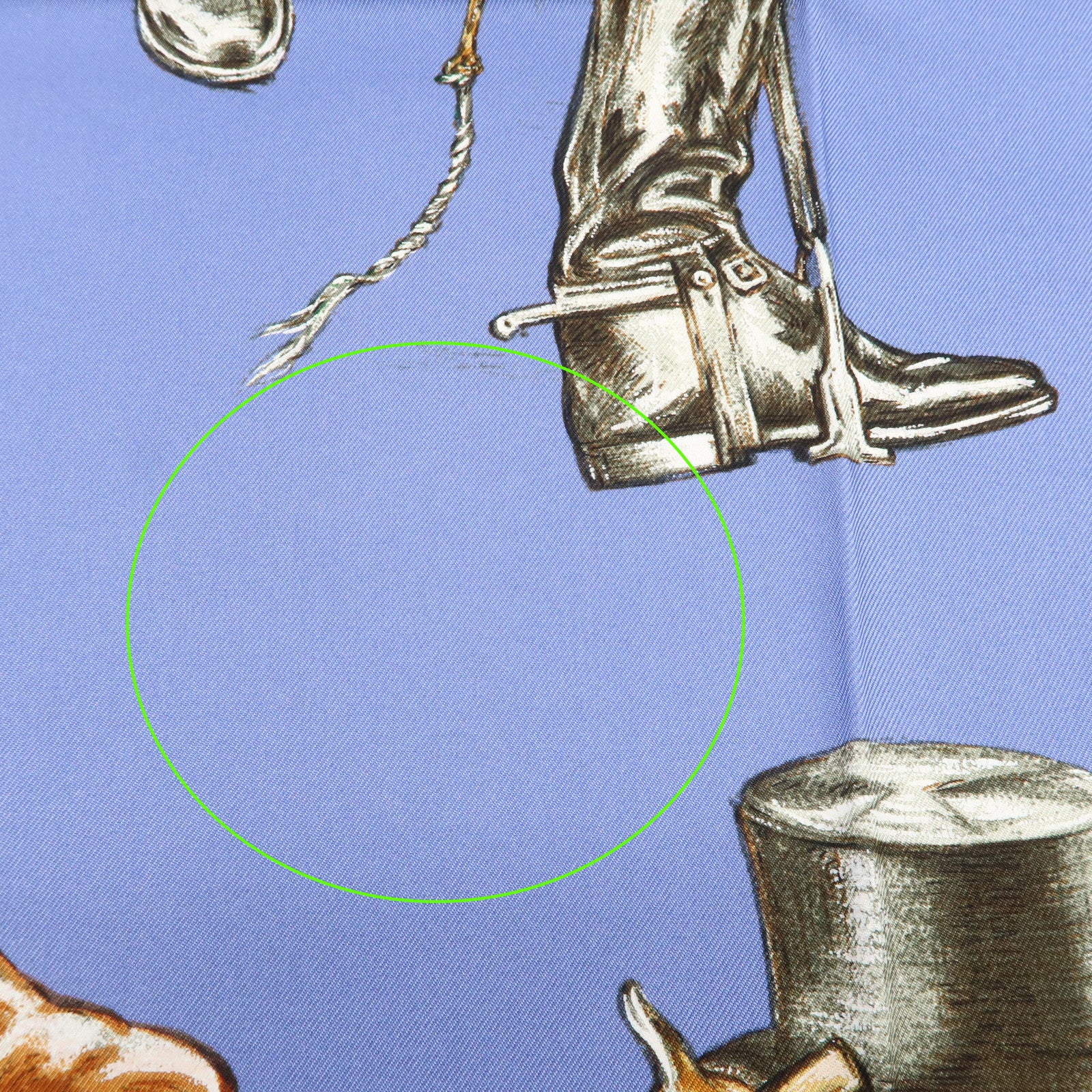 HERMES Carre 90 Silk 100% Scarf A Propos de Bottes Blue