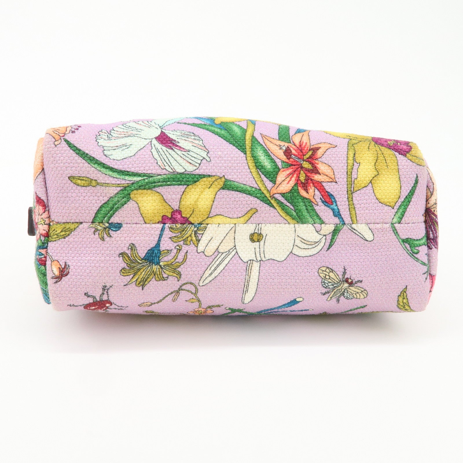 GUCCI GG Marmont Canvas Leather Pouch Flower Purple 577355