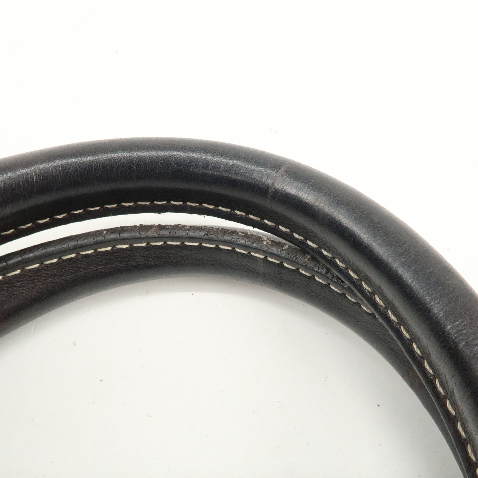 CELINE Macadam Logo Leather Tote Bag Hand Bag Dark Brown