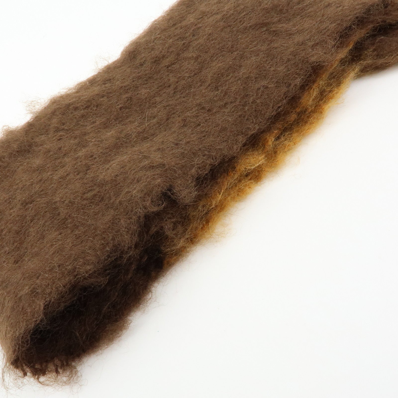 LOEWE Anagram Mohair Wool Scarf Shawl Brown Light Brown