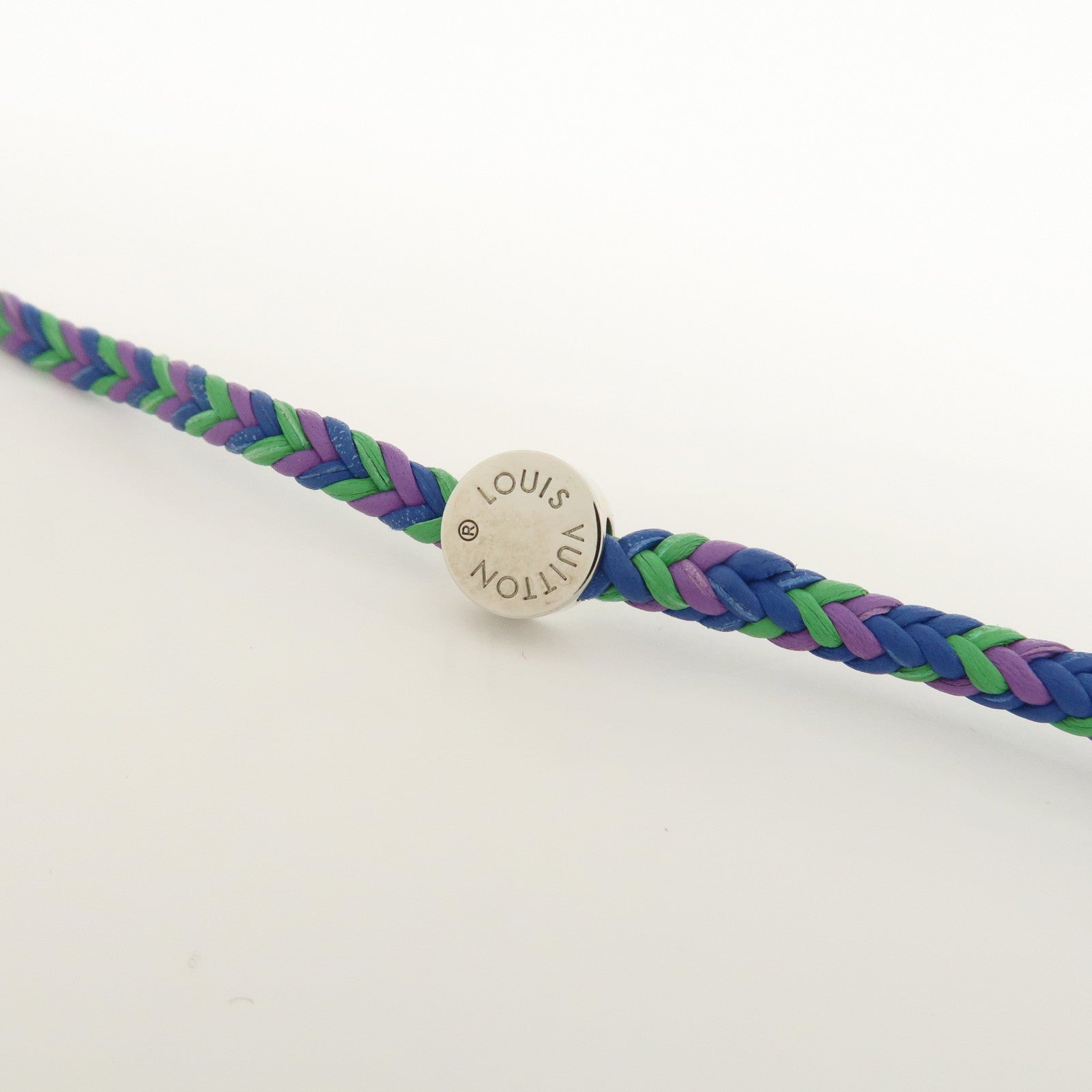 Louis Vuitton Leather Metal Bracelet Friendship Multicolor M0967