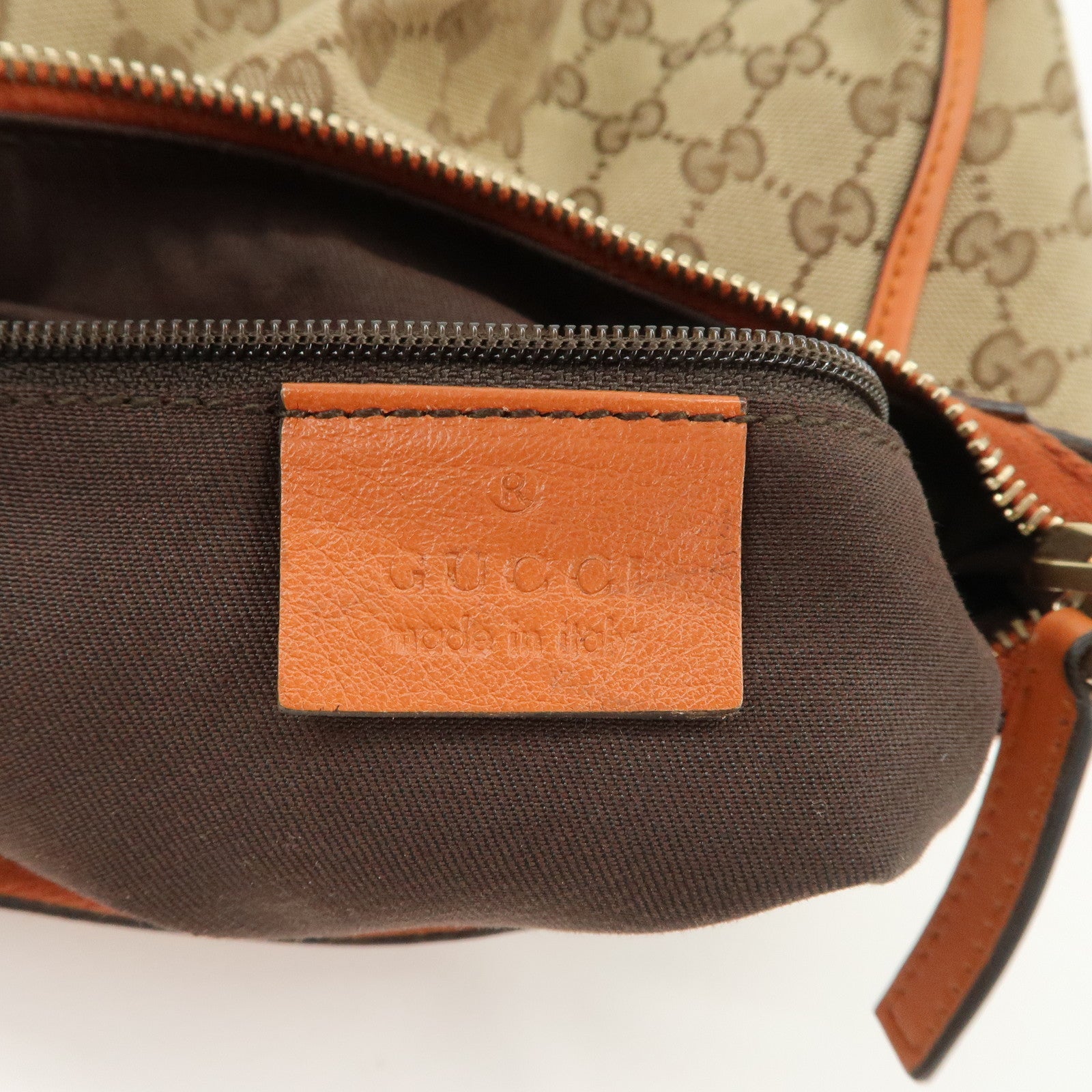 GUCCI Abbey GG Canvas Leather Shoulder Bag Hand Bag Beige 190525