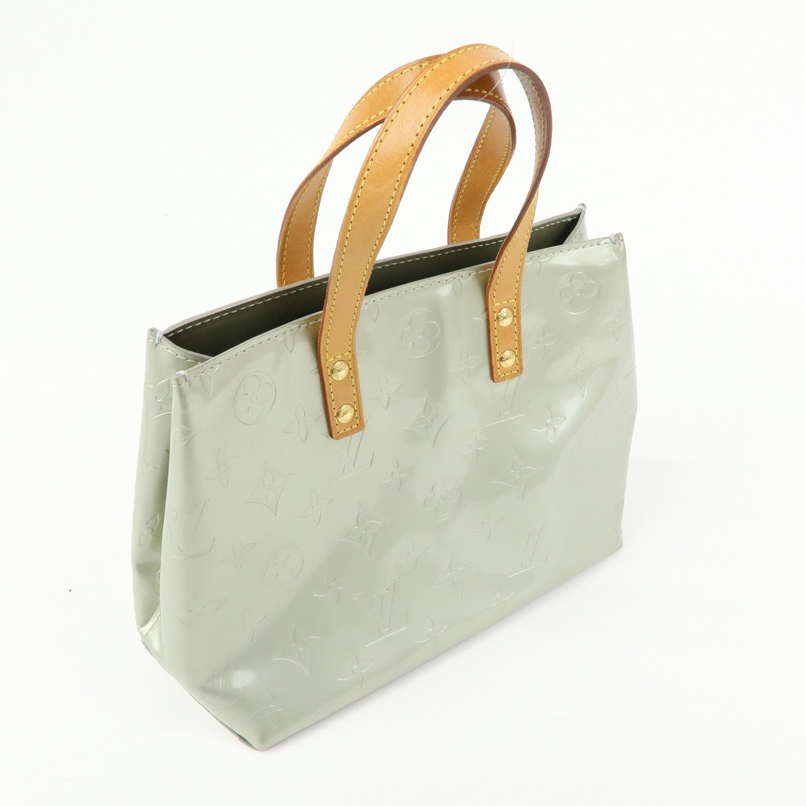Louis Vuitton Monogram Vernis Reade PM Hand Bag Gris Gray M91145