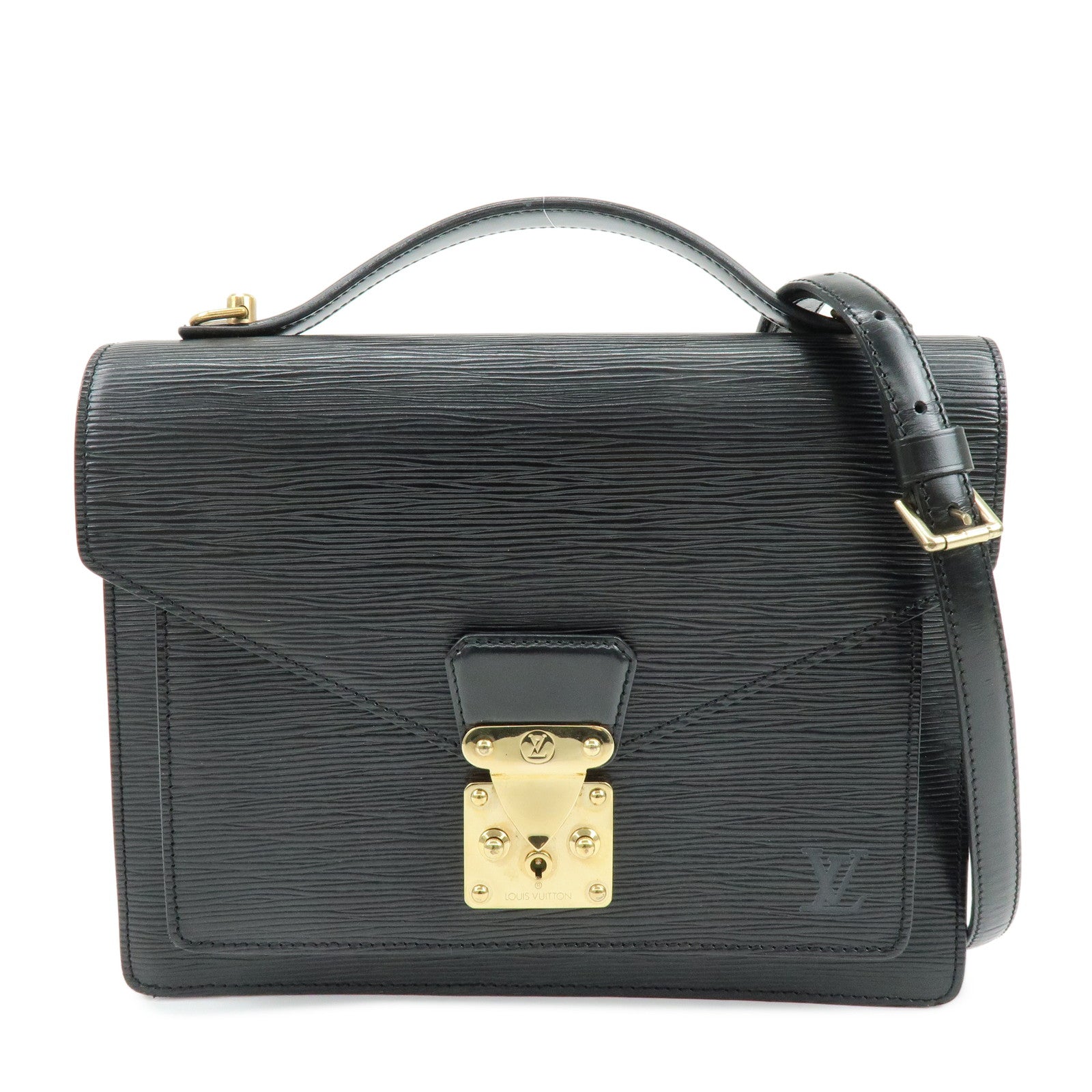 Louis Vuitton Epi Monceau 2Way Shoulder Bag Hand Bag Noir M52122