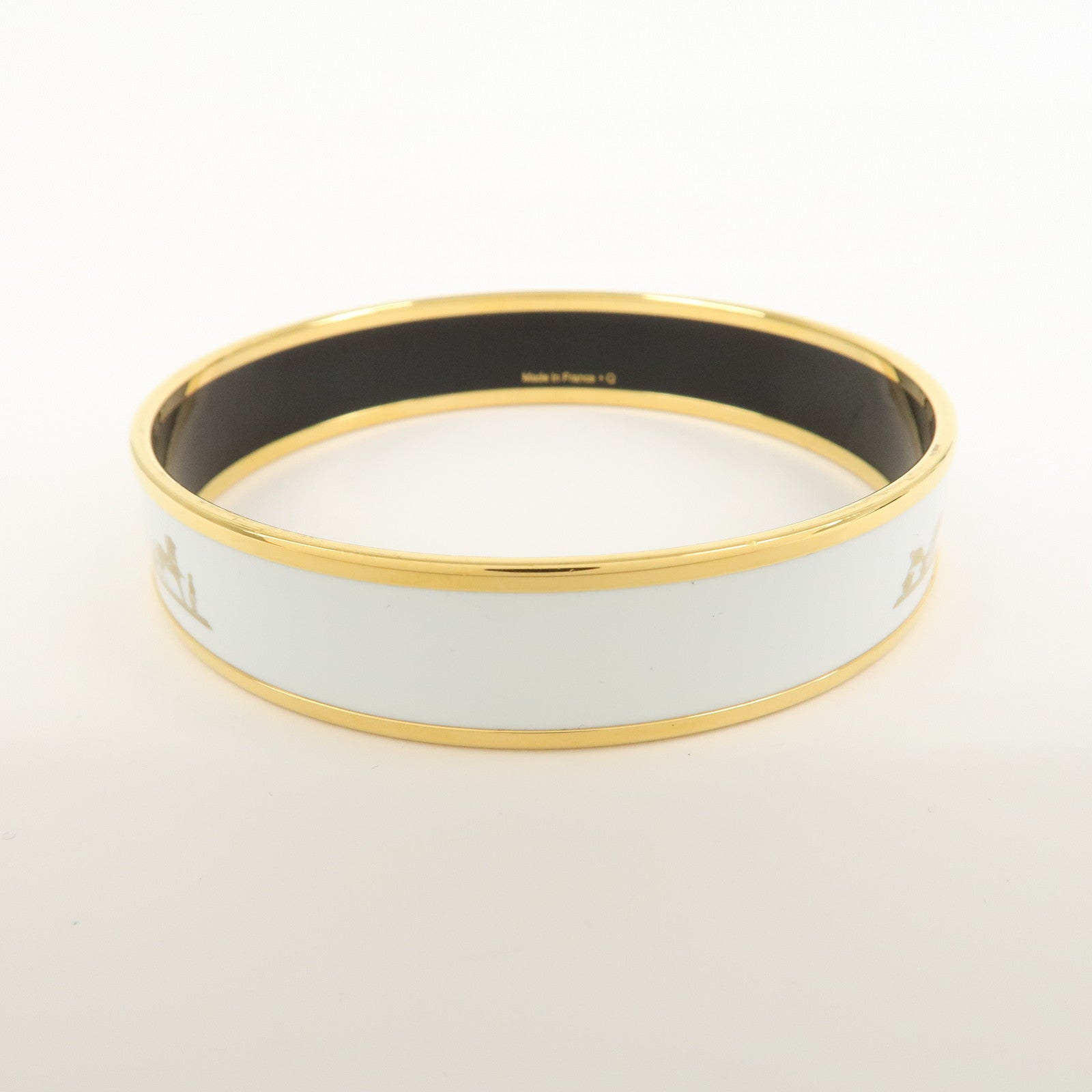 HERMES Email PM Bracelet Bangle White
