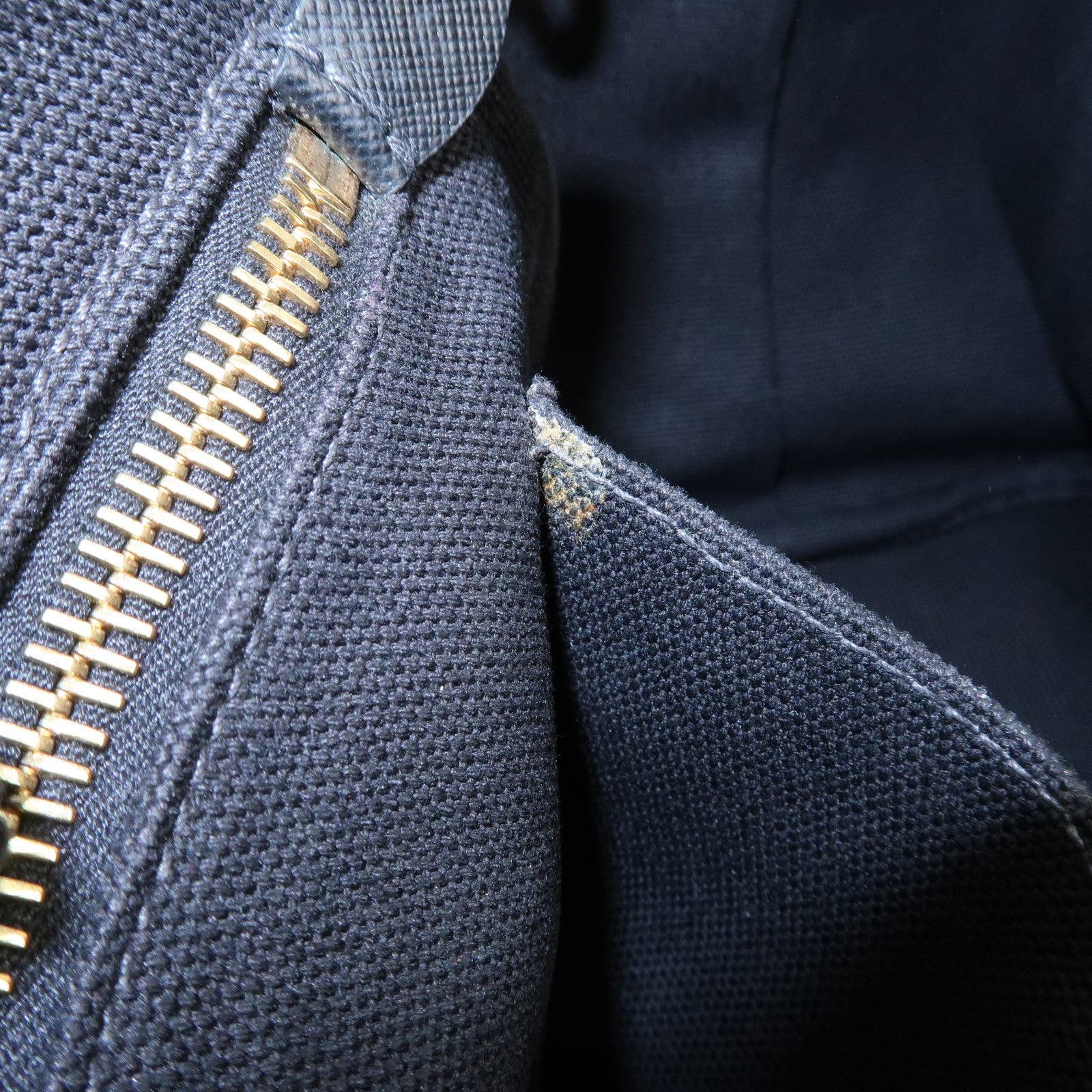 PRADA Canapa Mini Canvas 2Way Hand Bag Tote Bag Black 1BG439 Used