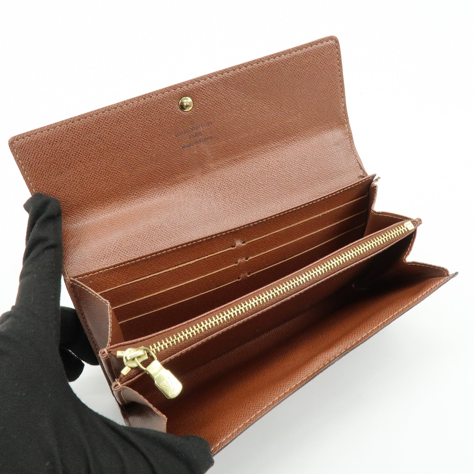 Louis Vuitton Monogram Portefeuille Sarah Long Wallet Brown M61734