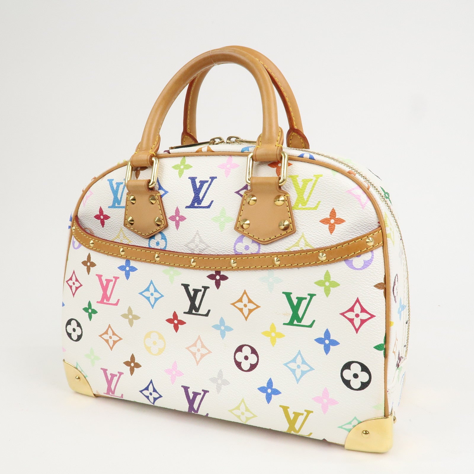 Louis Vuitton Monogram Multicolor Trouville Hand Bag Blanc M92663