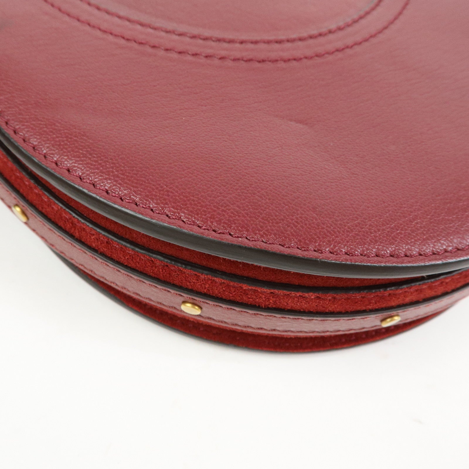 Chloe Pixie Leather Suede 2Way Bag Hand Bag Shoulder Bag Bordeaux