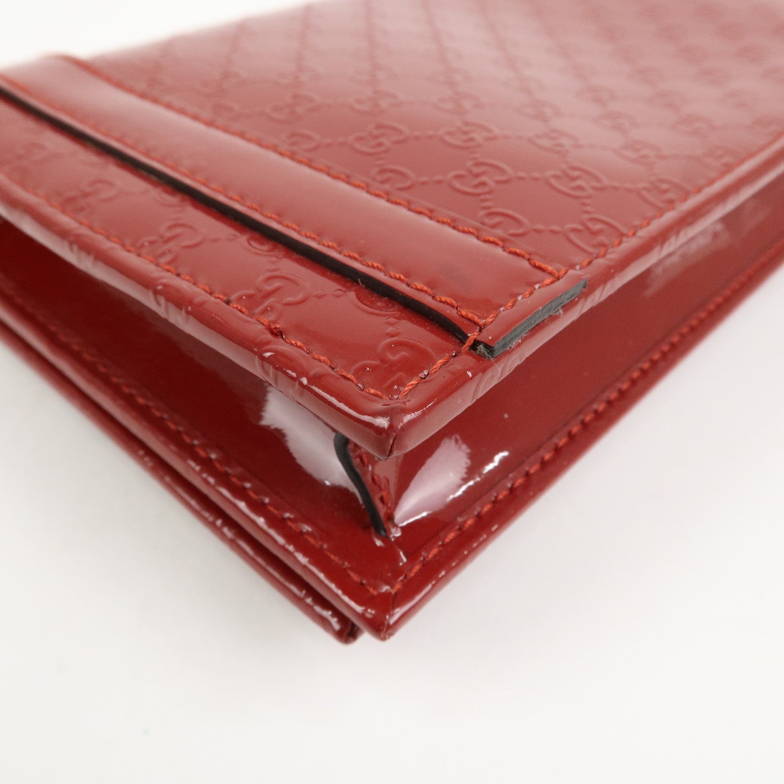 GUCCI Micro Guccissima Leather 2Way Bag Shoulder Bag Red 354086