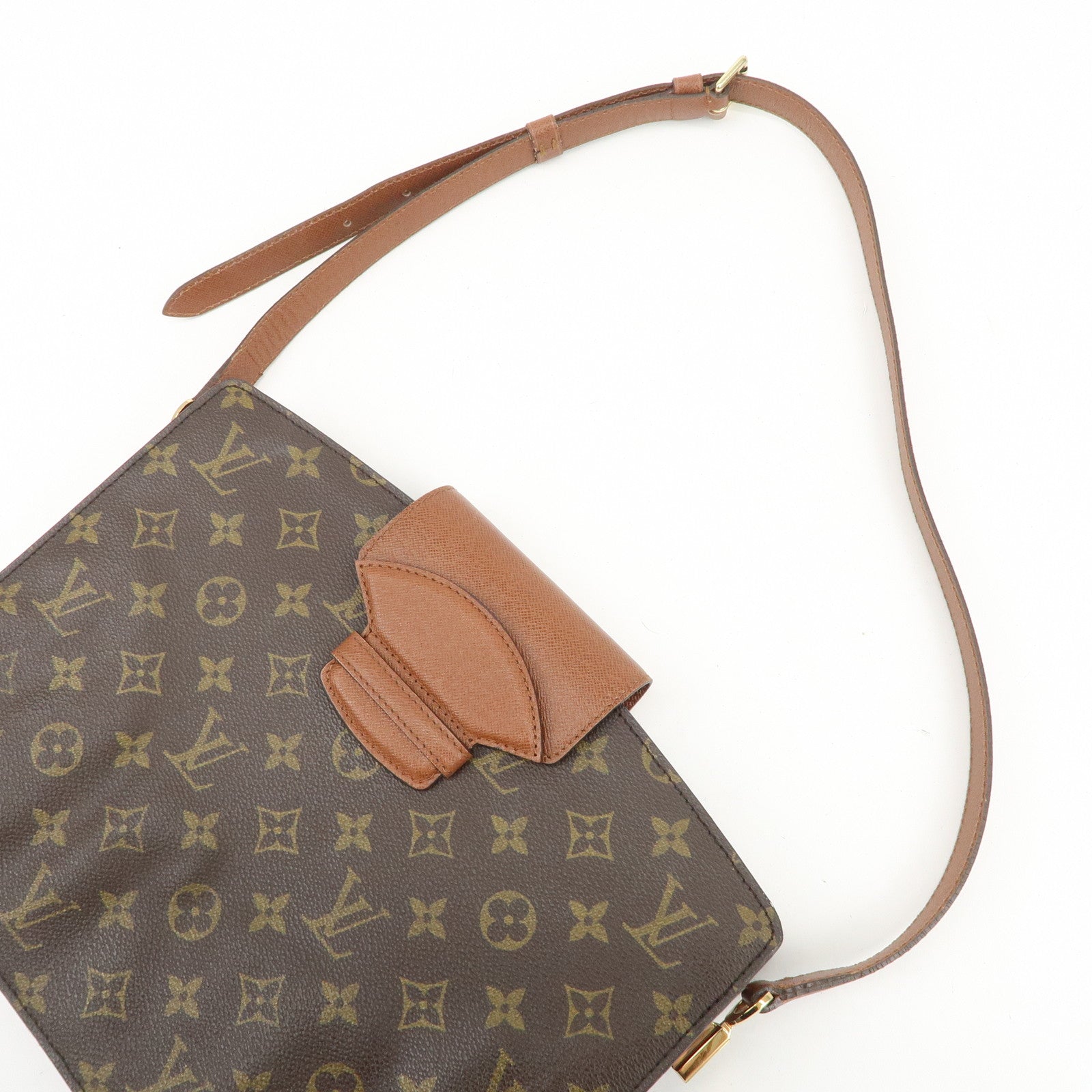 Louis Vuitton Monogram Courcelles Shoulder Bag Brown M51375