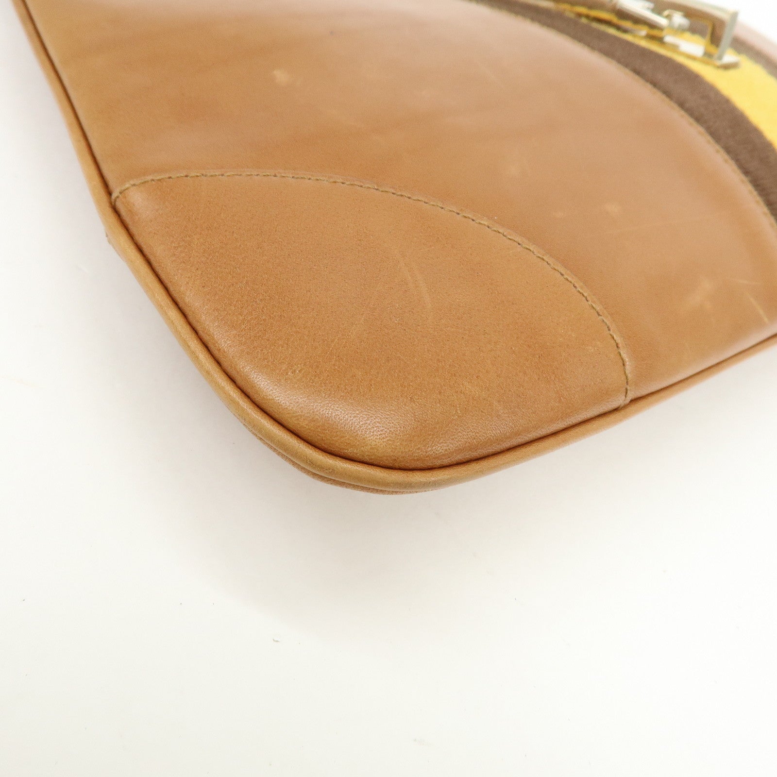 GUCCI Kandinsky Leather Shoulder Bag Hand Bag Brown 001.4057