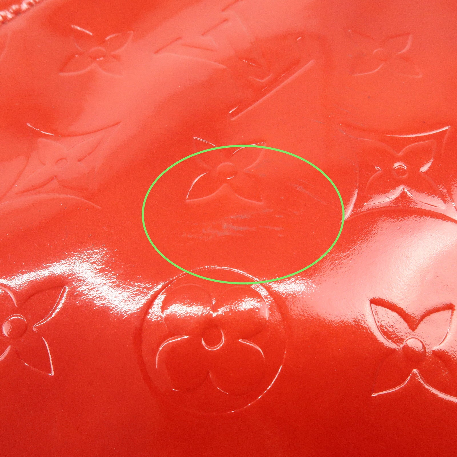 Louis Vuitton Monogram Vernis Stanton Hand Bag Rouge M91078