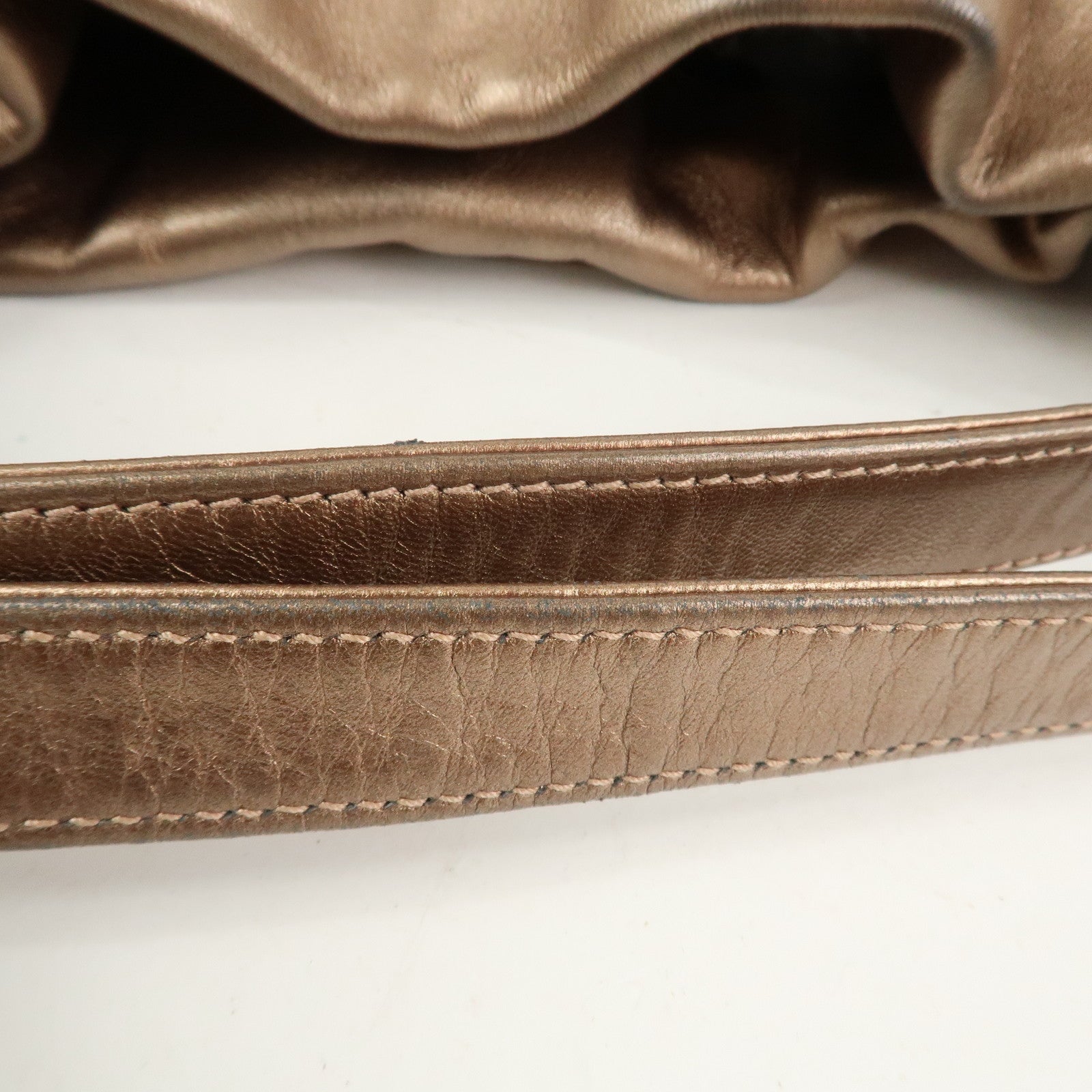 LOEWE Anagram Logo Leather Shoulder Bag Hand Bag Brown