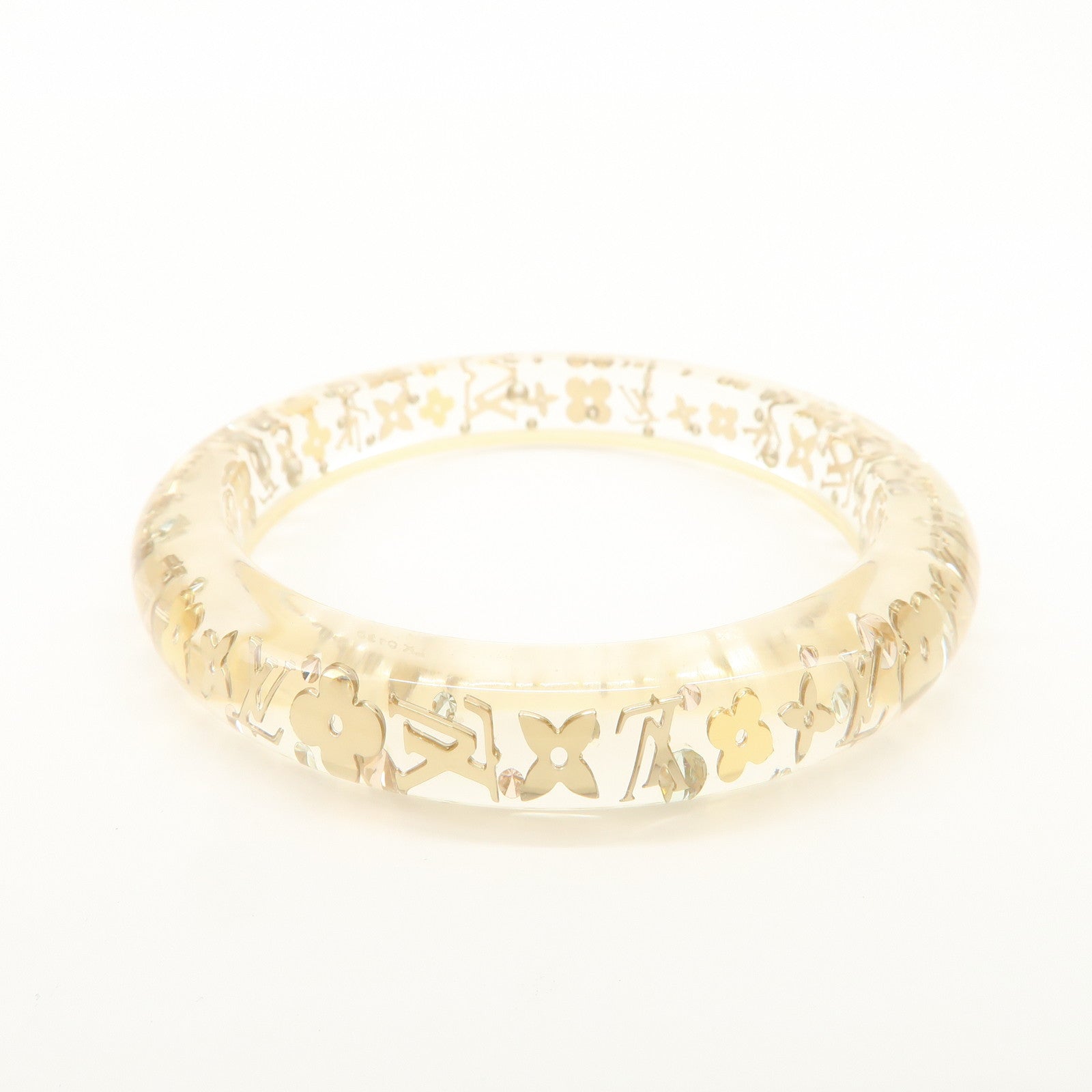 Louis Vuitton Bracelet Inclusion Bangle Clear Gold M65202