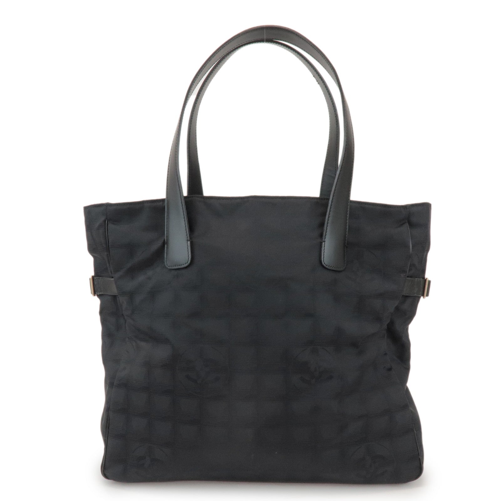 CHANEL New Travel Line Nylon Jacquard Leather Tote Bag GM A15825