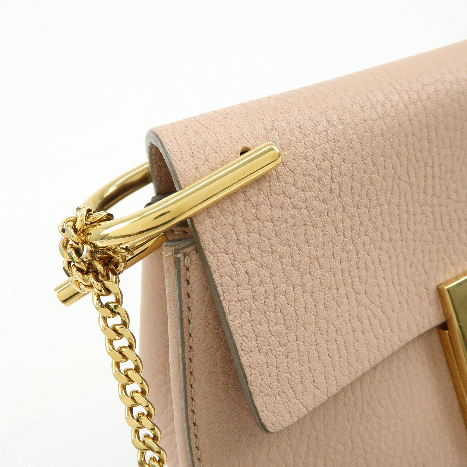 Chloe Drew Calf Leather Shoulder Bag Crossbody Bag Light Pink