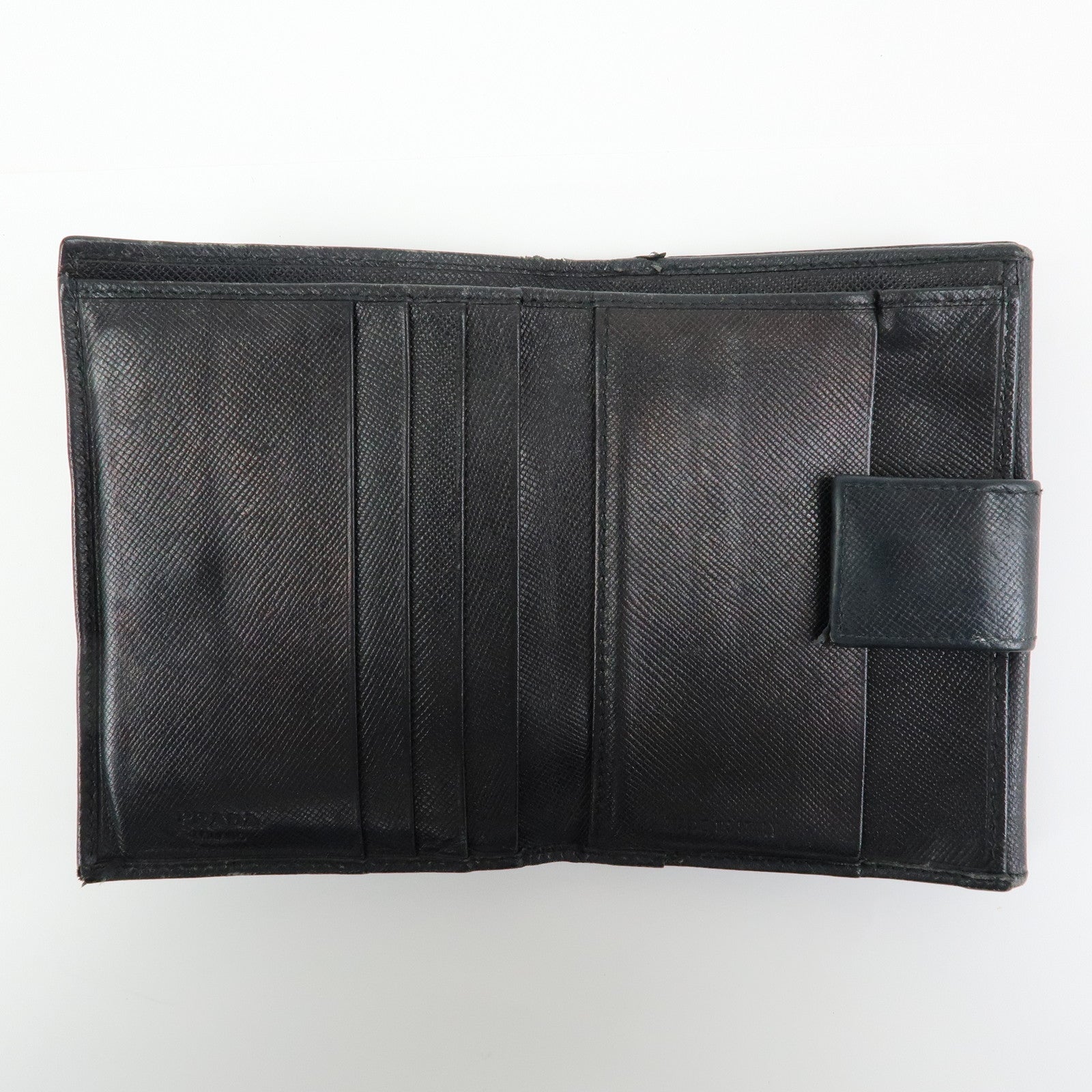 PRADA Triangle Logo Set of 3 Wallet Pouch Black Brown Red