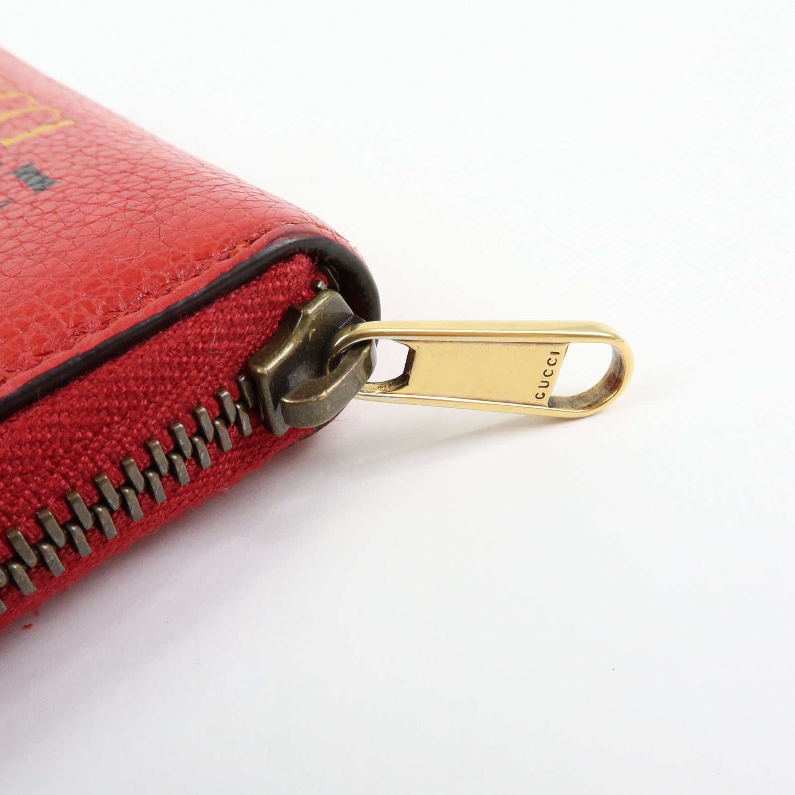 GUCCI Sherry Leather Web Line Card Case Coin Case Red 496319