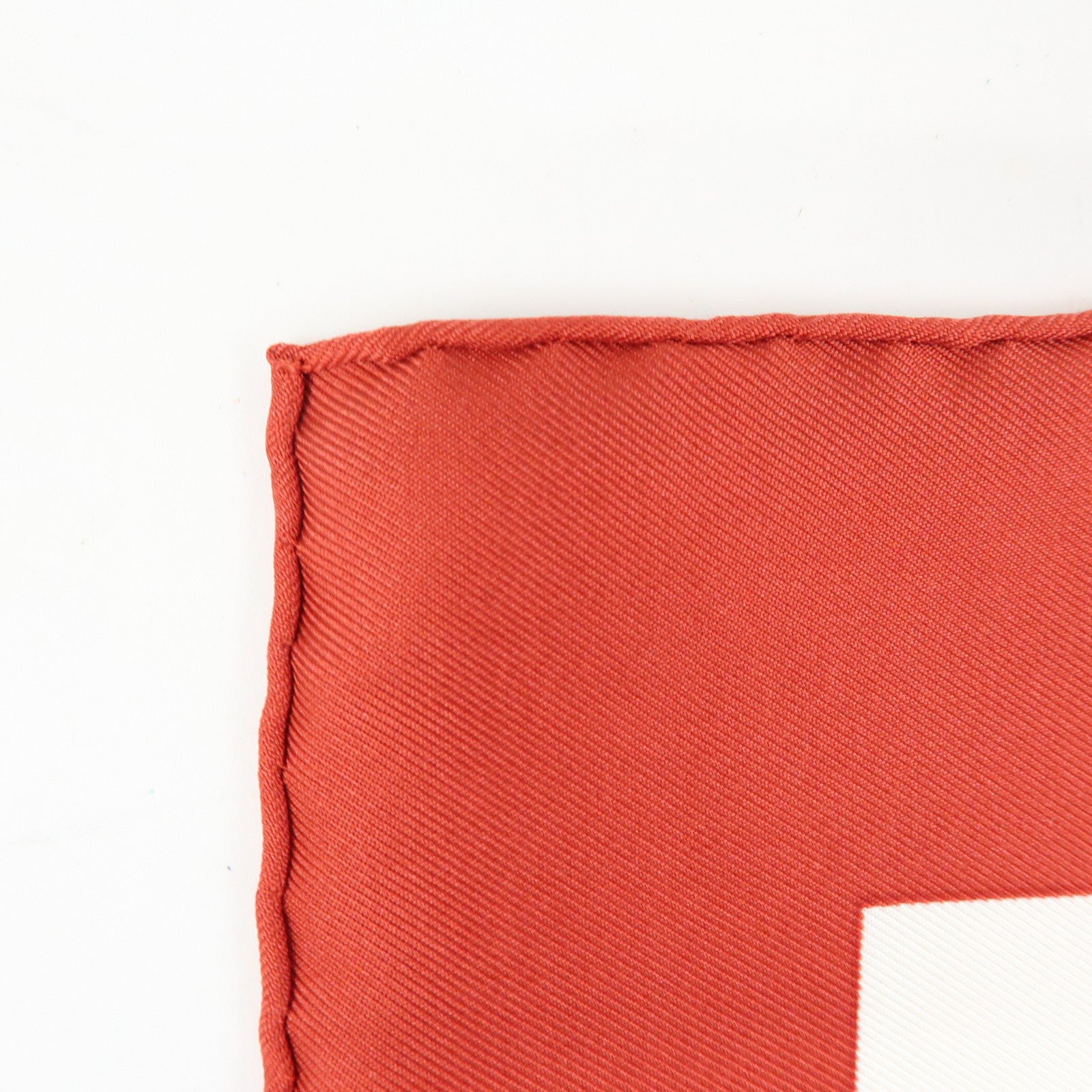 HERMES Carre 42 Silk 100% Scarf BRIDES de GALA Red White