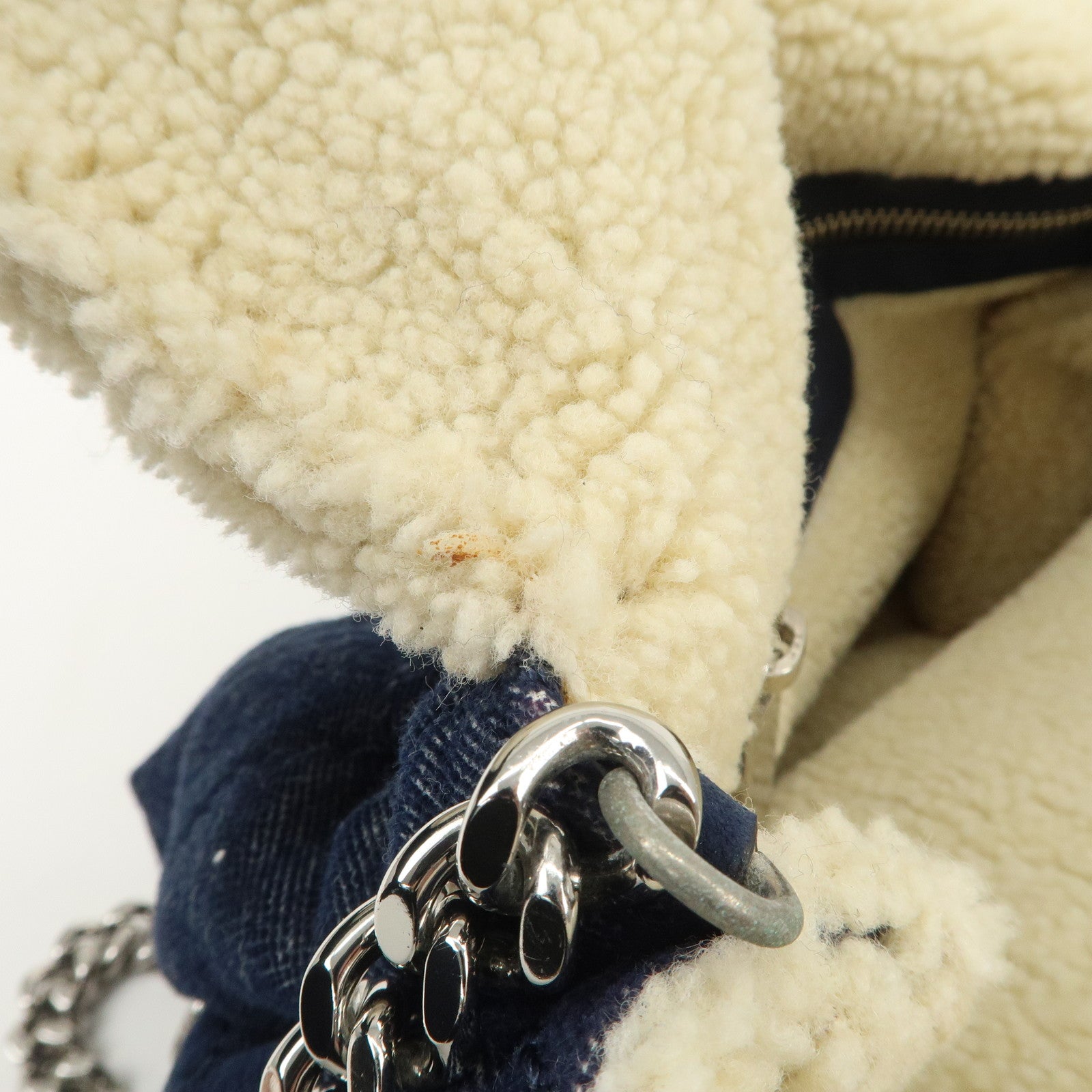 STELLA MCCARTNEY Denim Fur Falabella Shoulder Bag Crossbody Bag