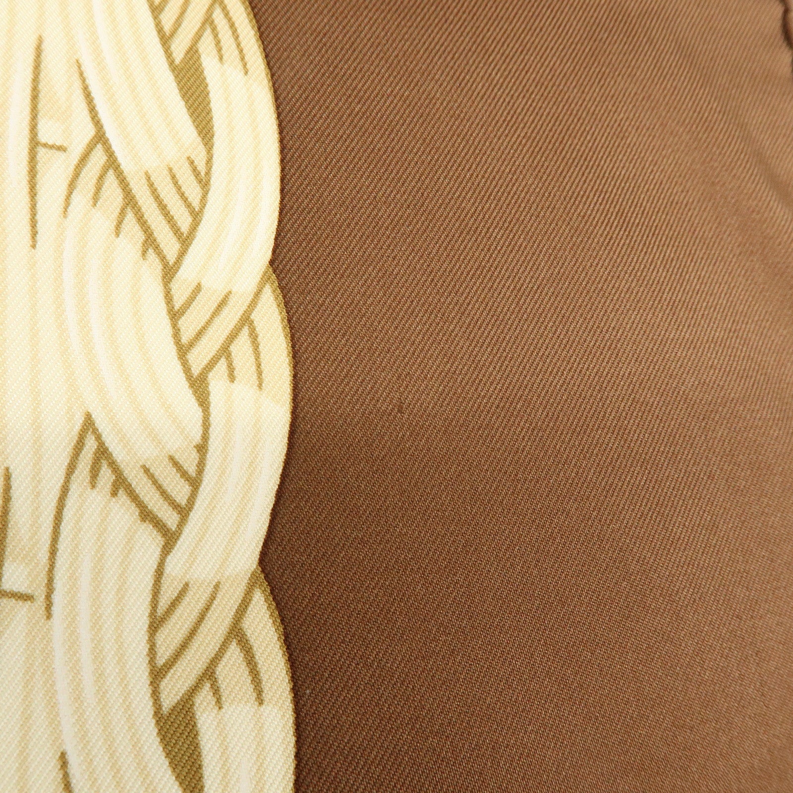HERMES Carre 90 Silk 100% Scarf COUVEE D HERMES Brown Yellow