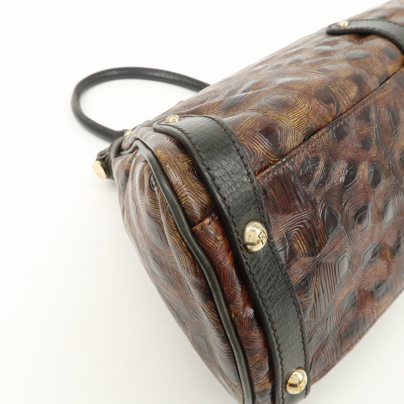 FENDI Bolsa Magic Hand Bag Shoulder Bag Brown 8BN144